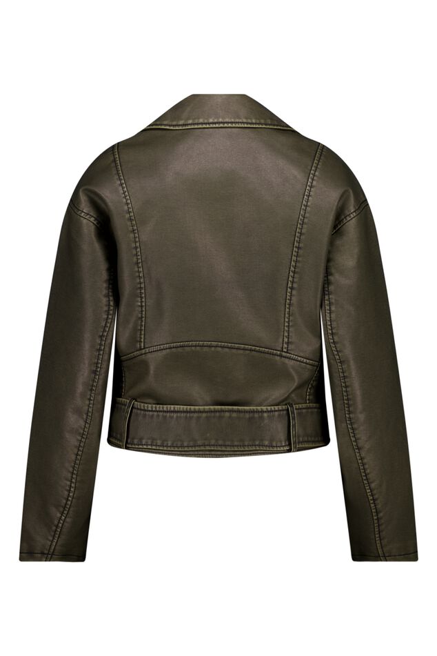 Übergroße Bikerjacke im Leder-Look  image number 2