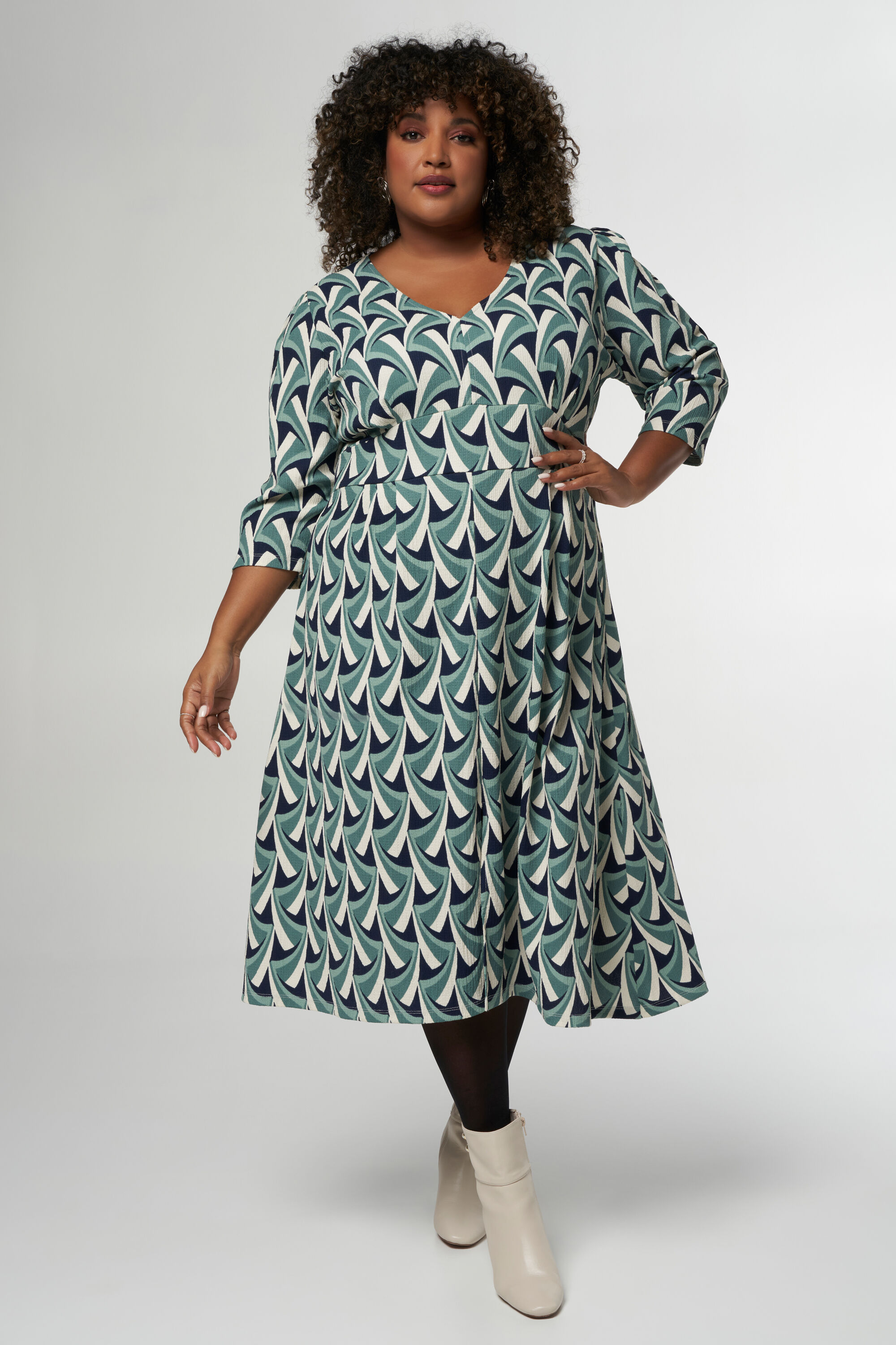 Midikleid mit Print  image number 6