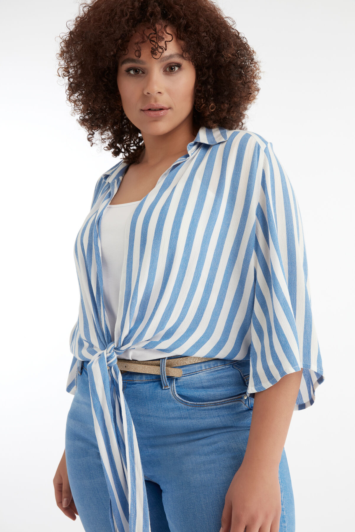 Bluse mit Knoten-Detail image number 7