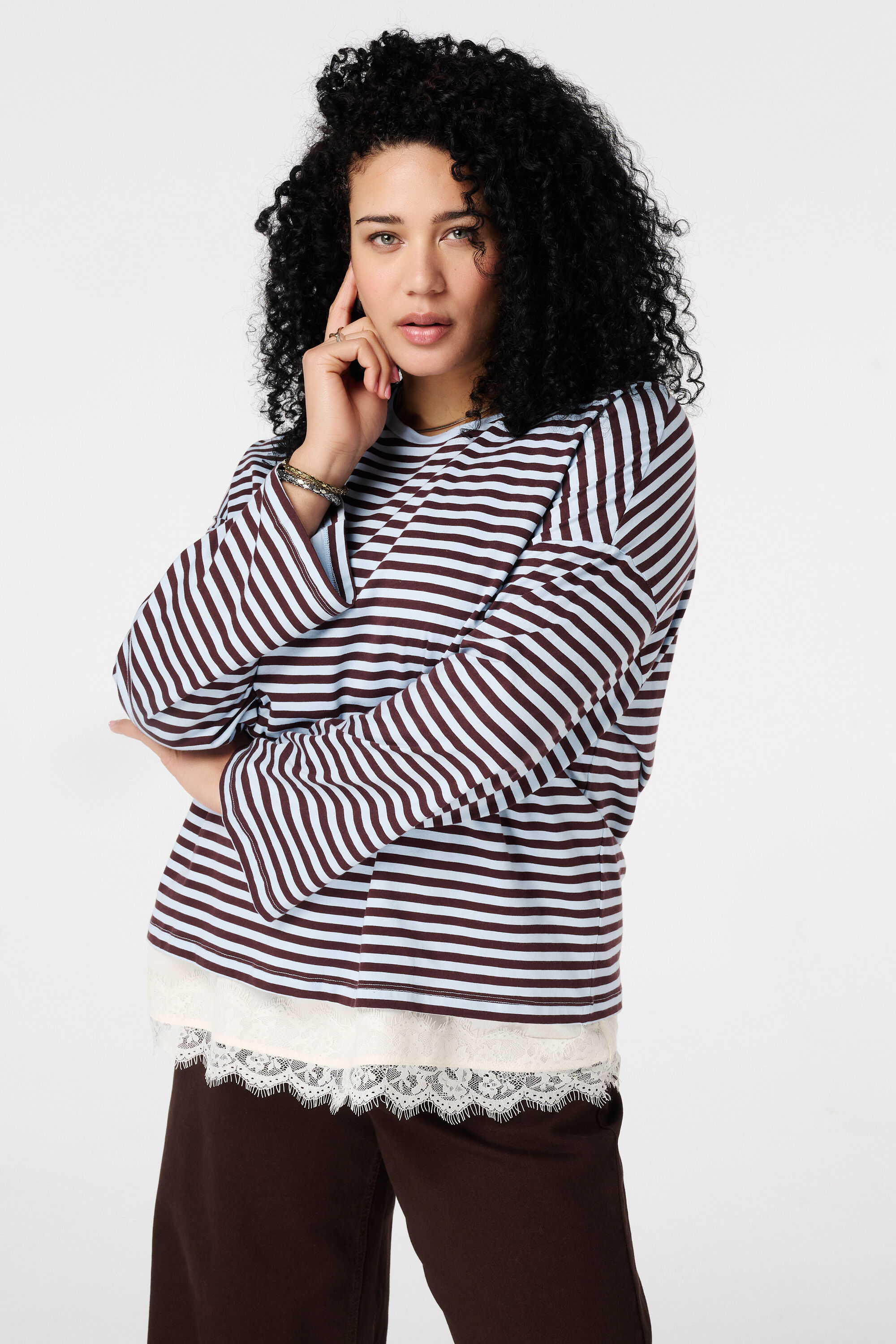 Gestreiftes Langarmshirt image number 0