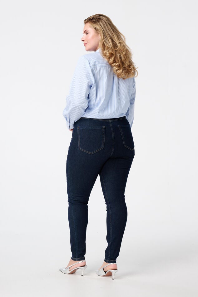 Skinny-Leg-Jeans mit hoher Taille CHERRY image number 3