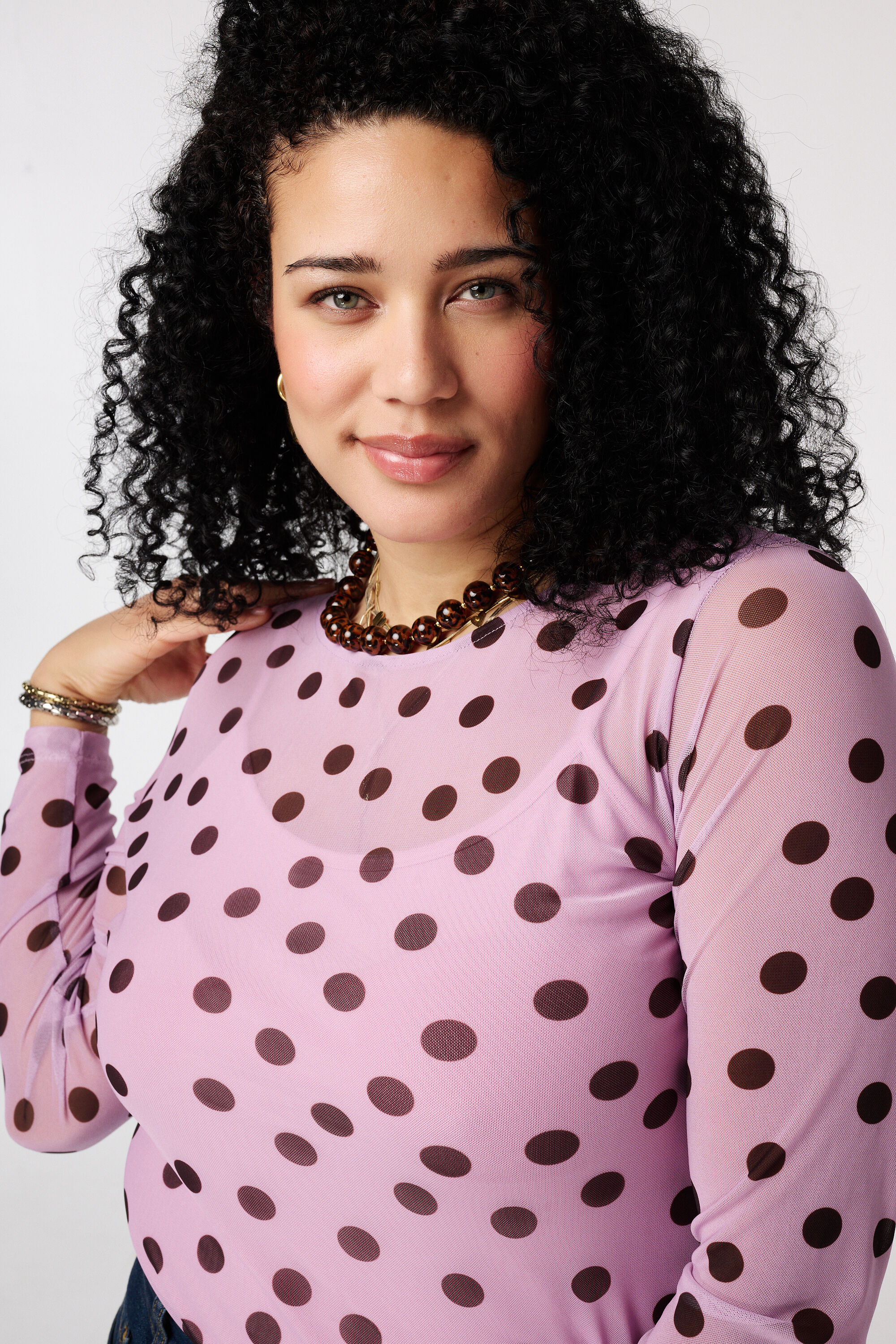 Mesh Top mit Print image number 4