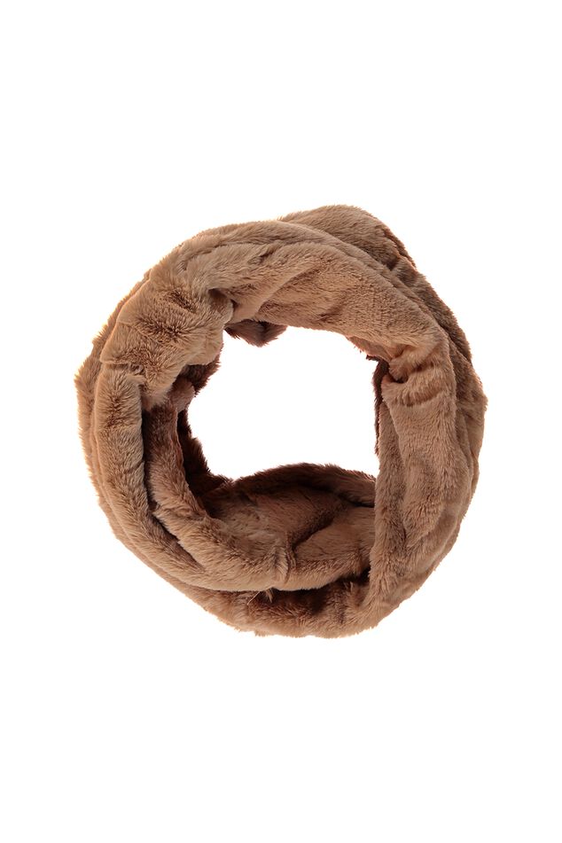 Rollkragenschal mit Kunstpelz  image number 1