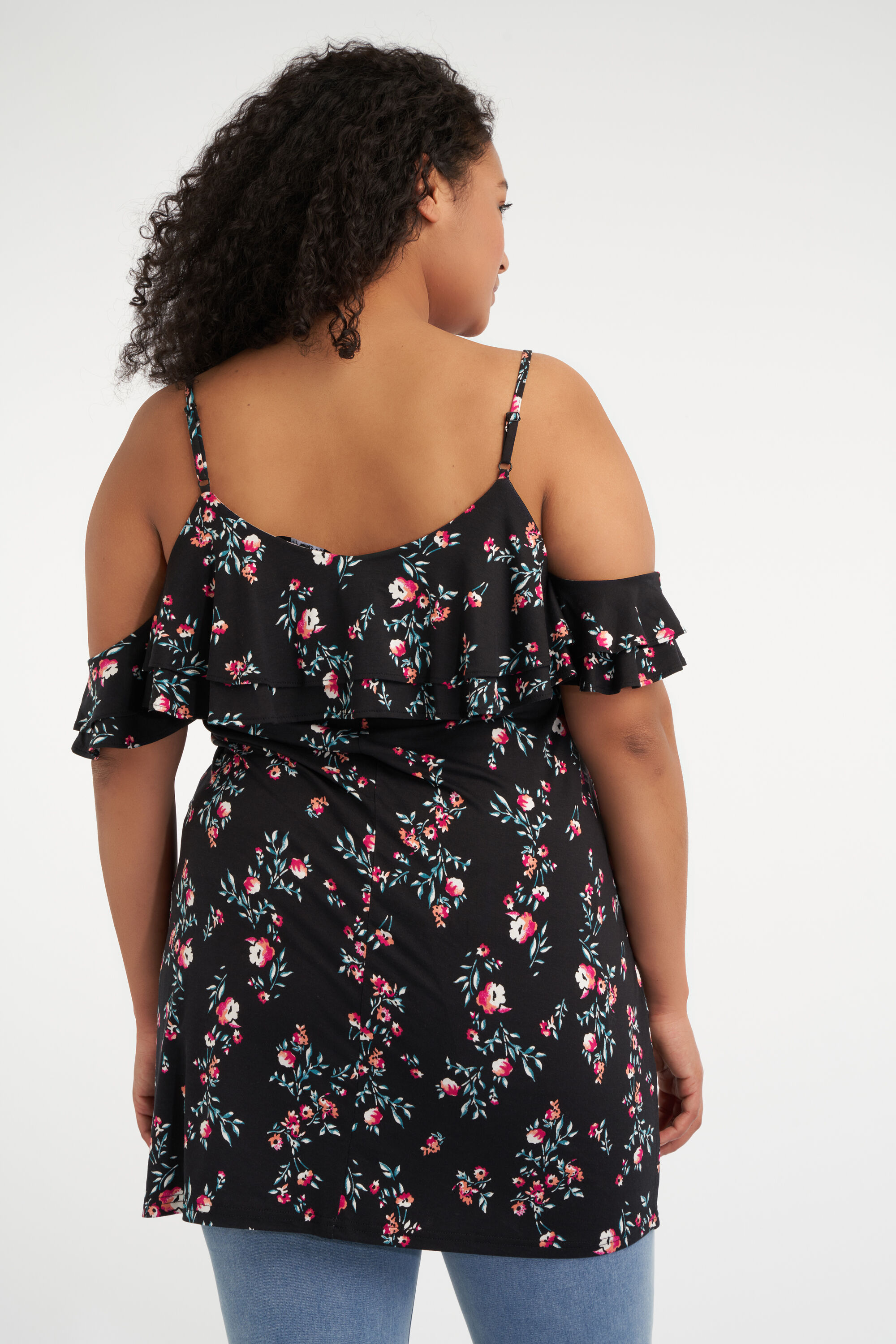 Schulterfreies Top mit R&uuml;schen image number 3