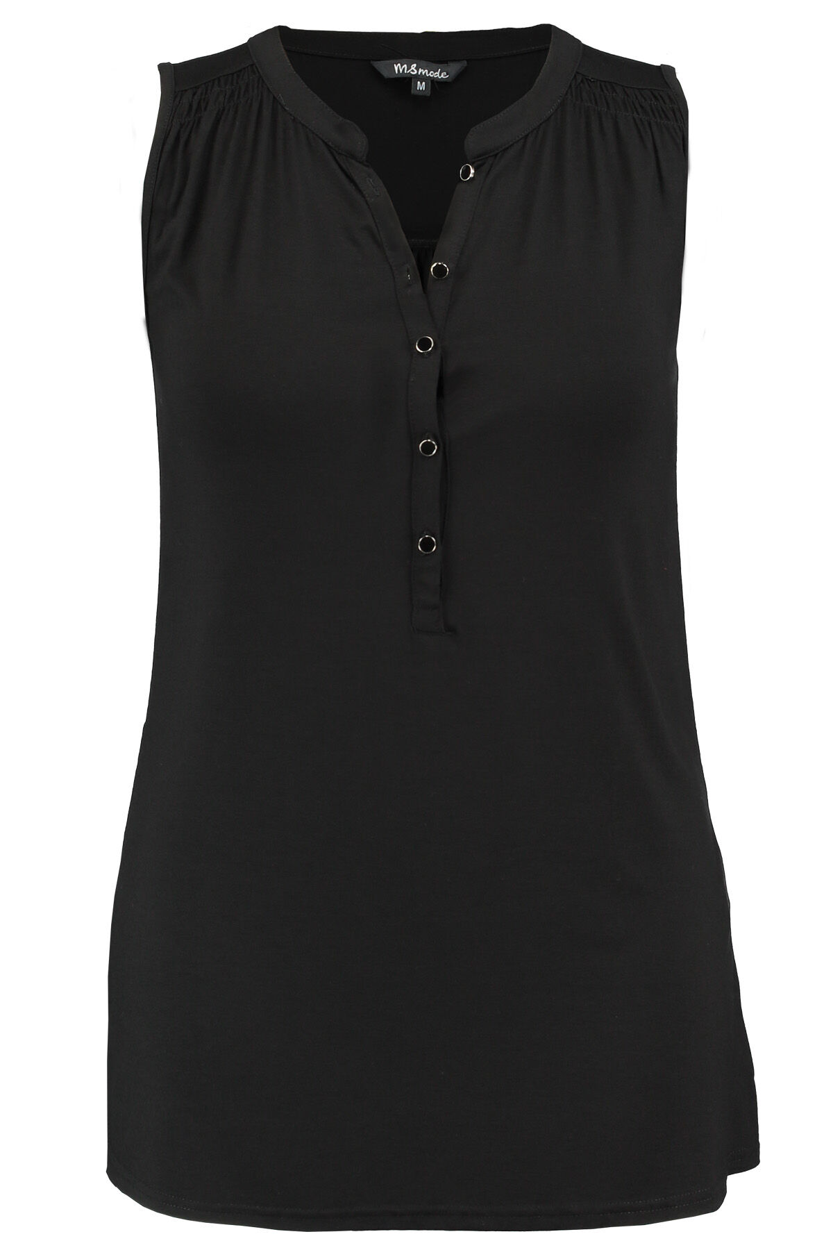 Einfarbiges Plissee-Top mit Spitze image number 1