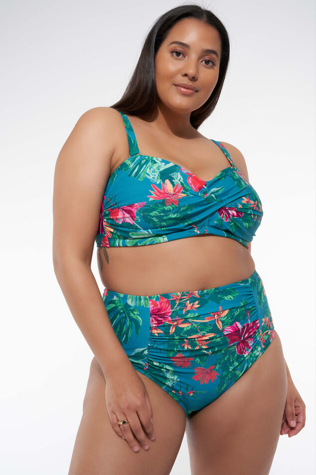 Hoch geschnittenes Bikini-Unterteil mit Print image number 0