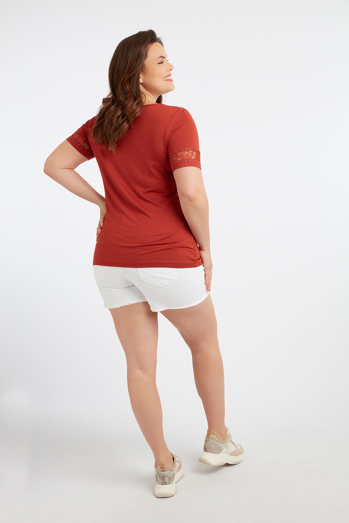 T-Shirt mit Spitze image number 4