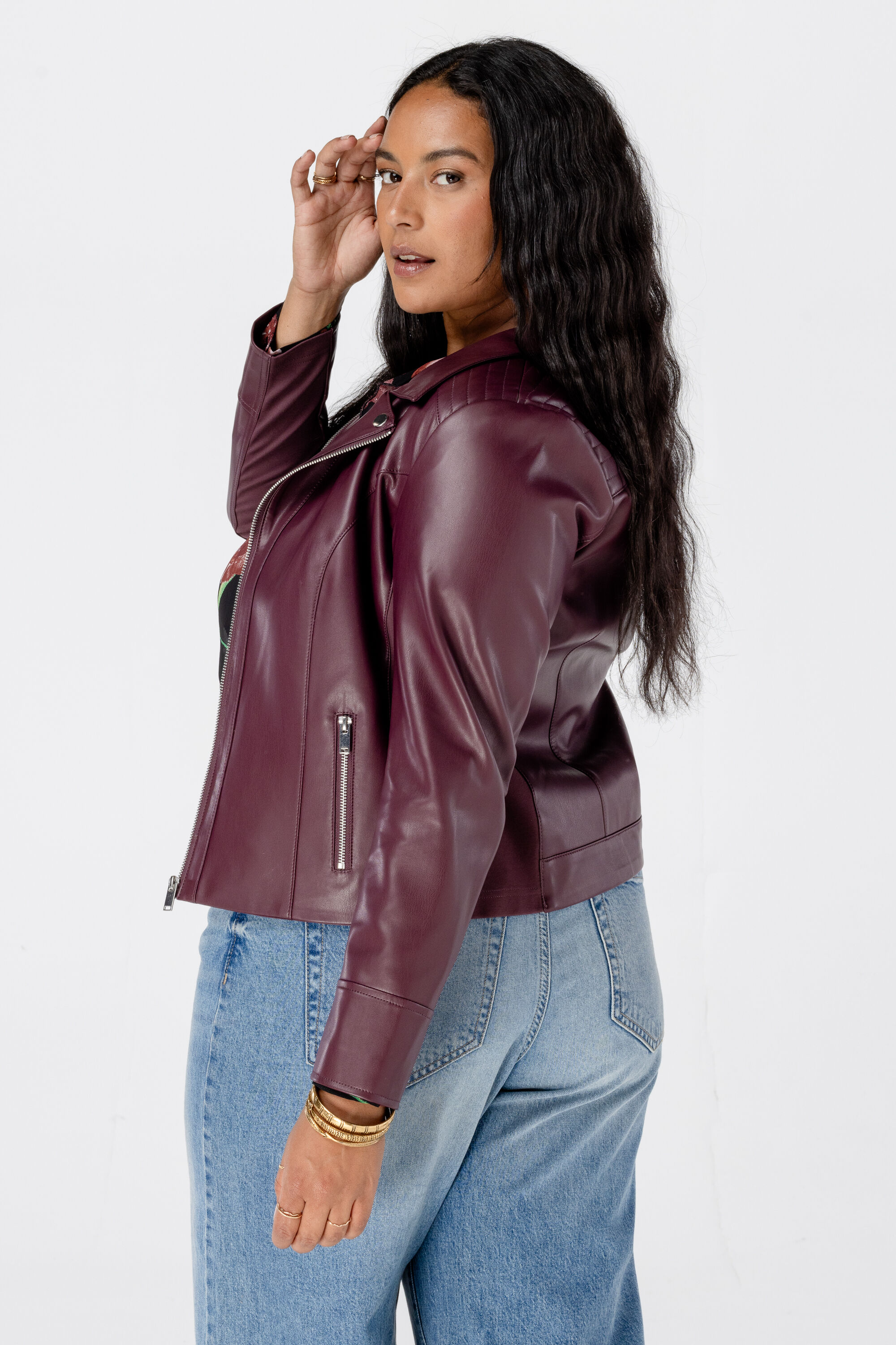 Kunstleder-Bikerjacke image number 3