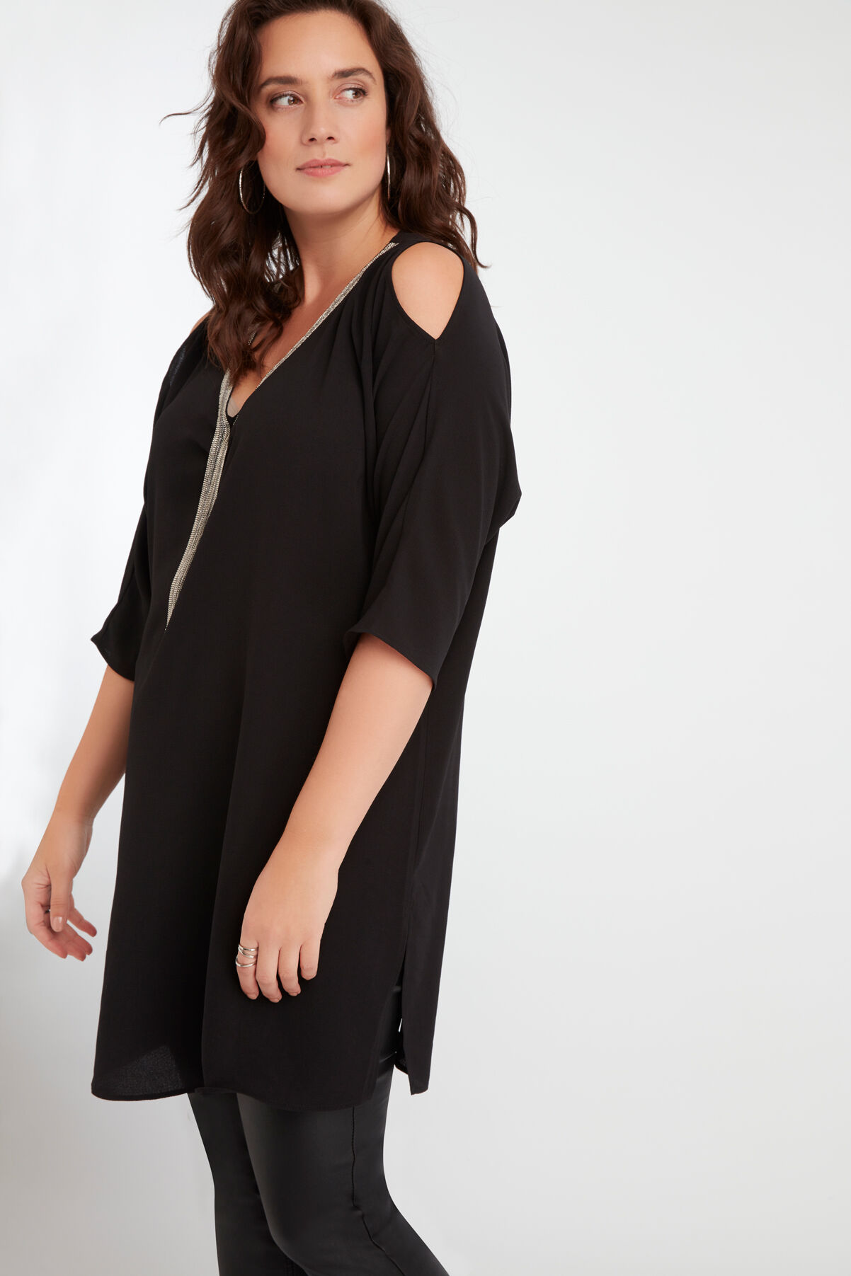 Bluse mit offenen Schultern image number 3