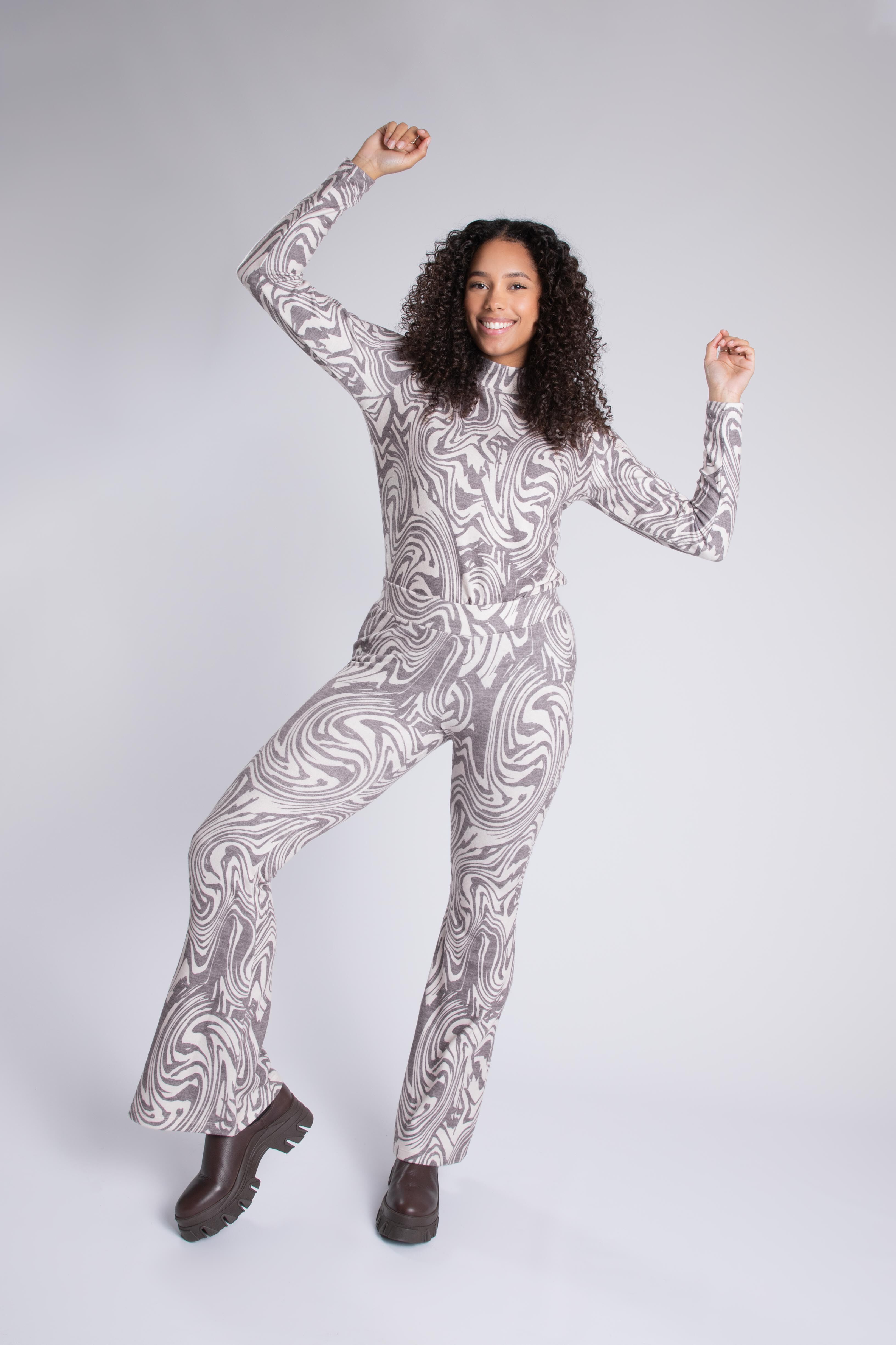 Ausgestellte Leggings mit Print  image number 6