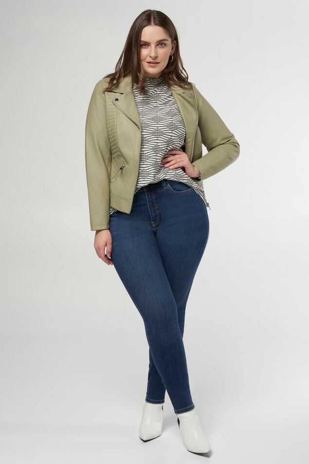 Lederlook-Jacke mit silbernen Akzenten image number 0