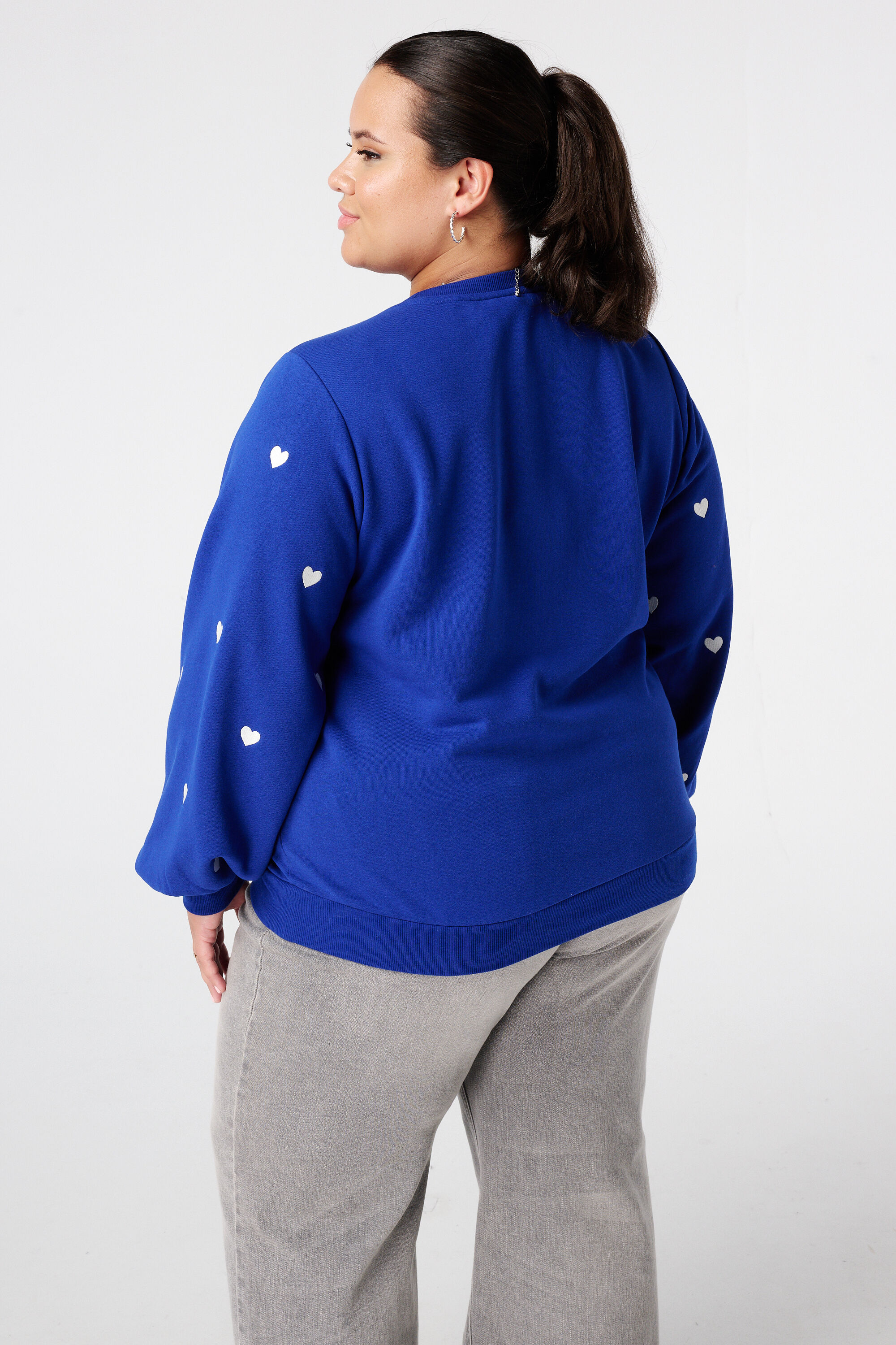 Pullover mit gestickten Herzen und Ballon&auml;rmeln image number 3