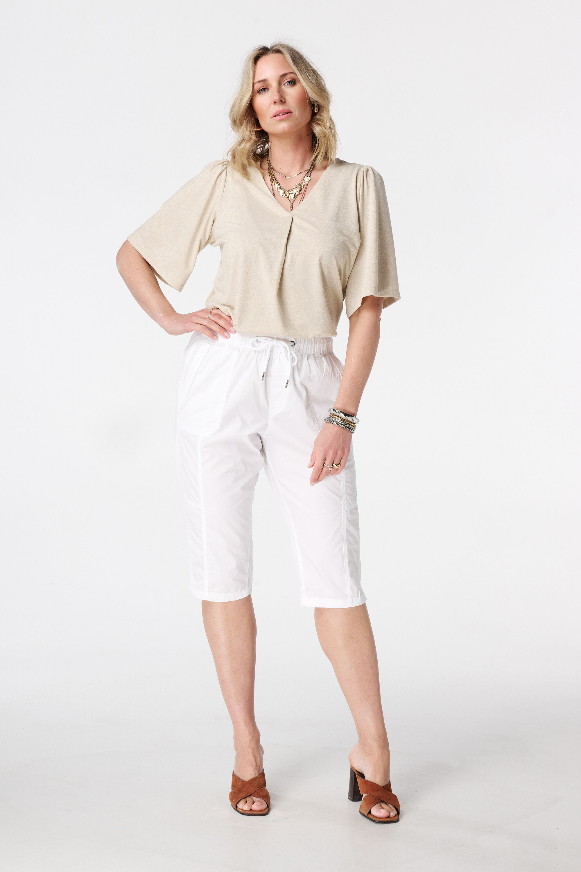 Caprihose mit elastischem Bund image number 0