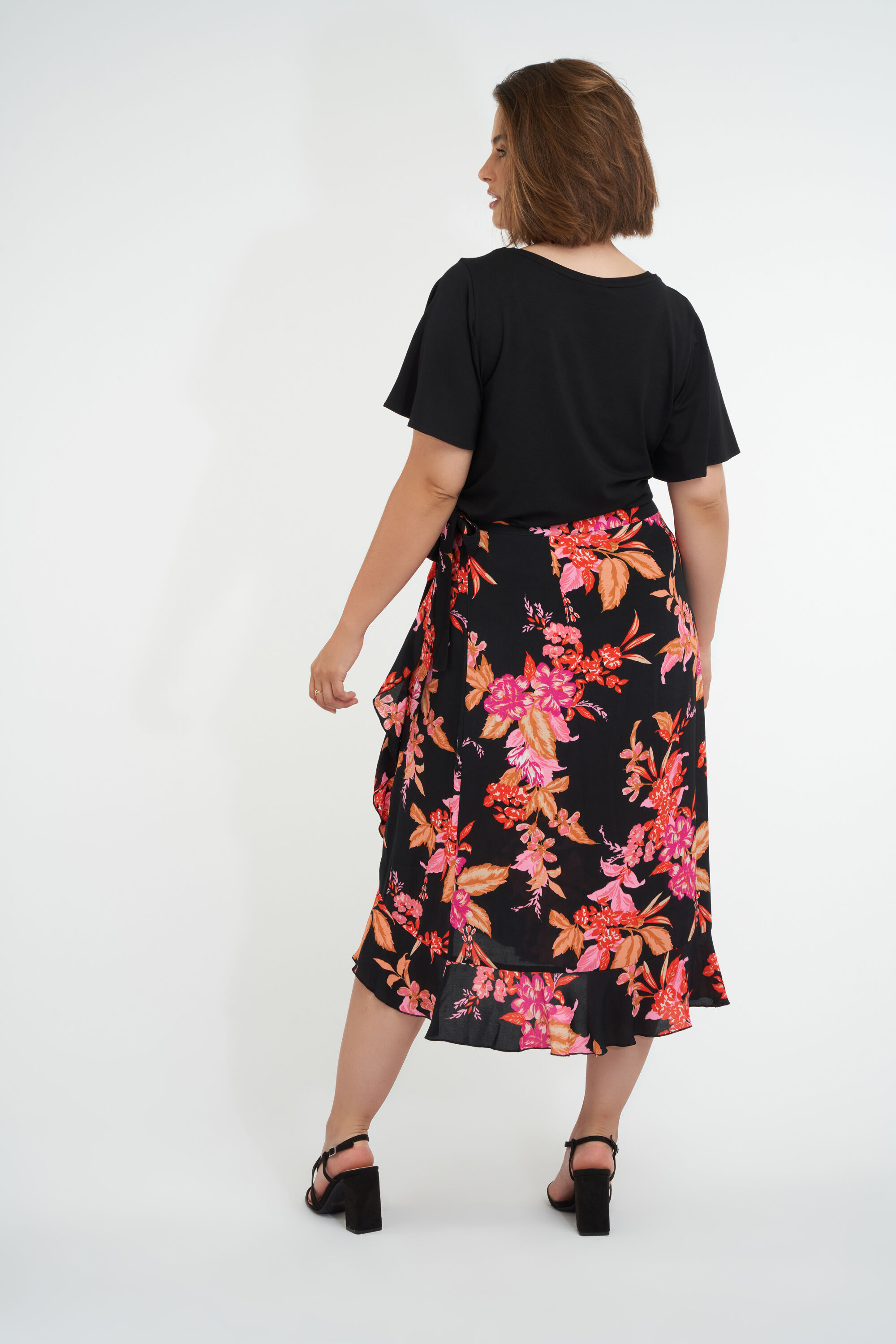 Wickelrock mit Blumen-Print  image number 4