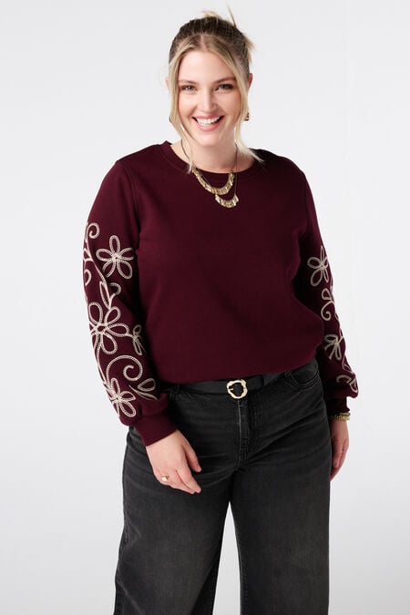 Pullover mit Stickdetails Pullover mit Stickdetails
