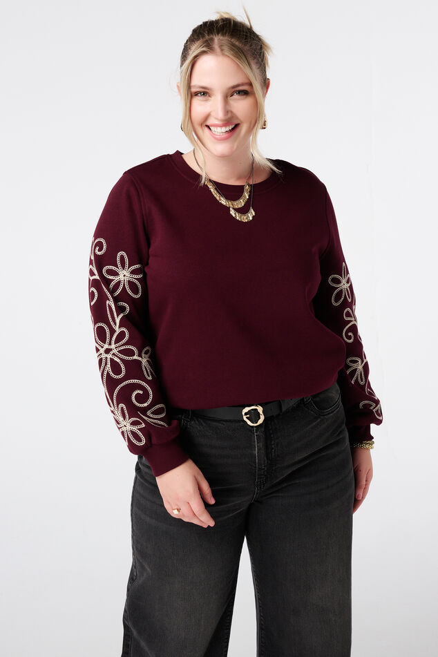 Pullover mit Stickdetails image number 0