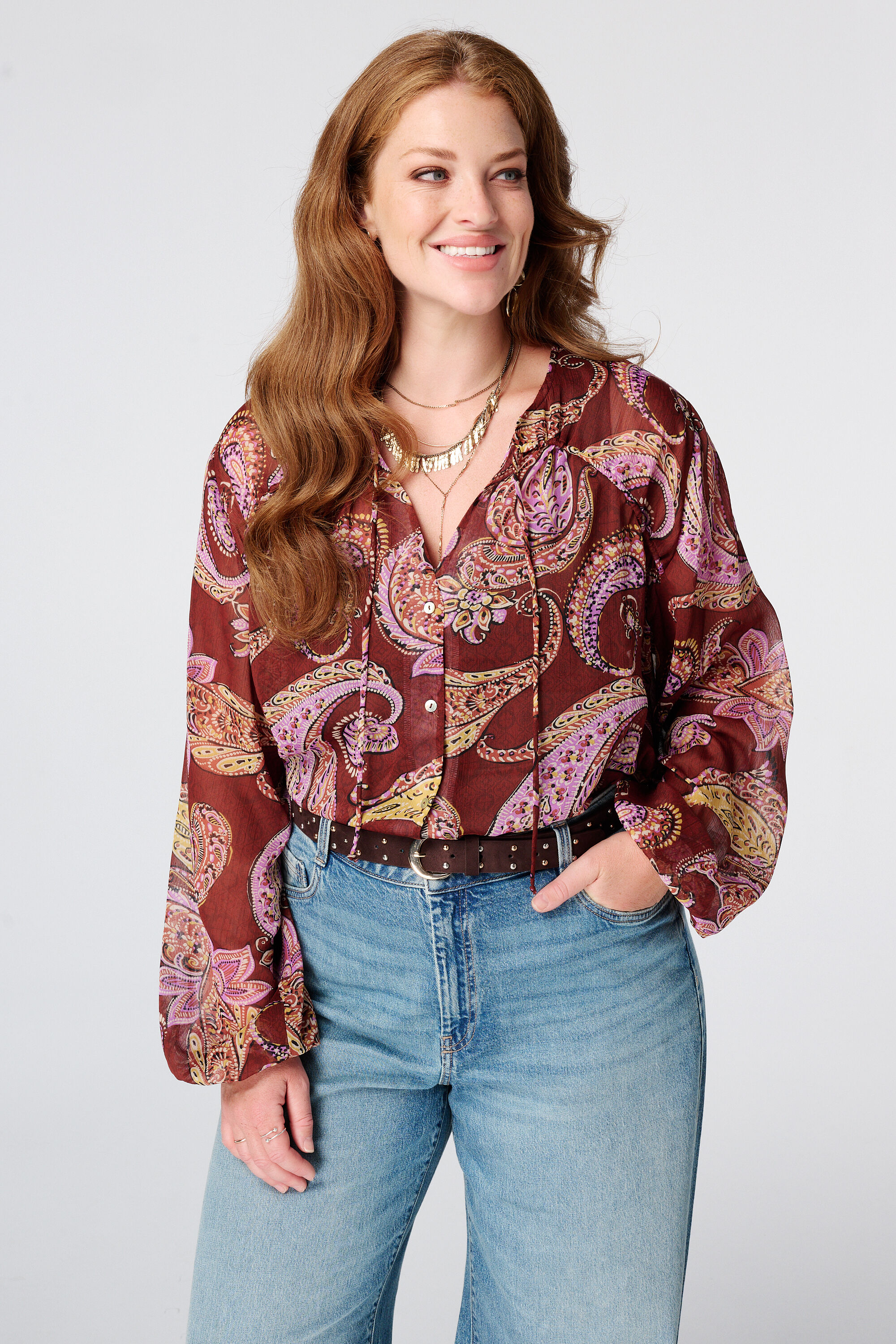 Bluse mit Paisleymuster