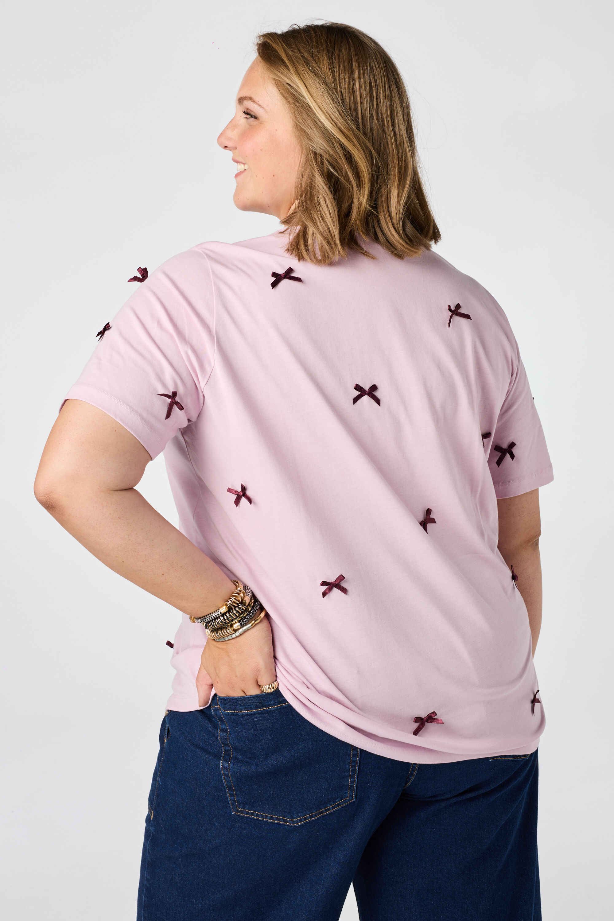 T Shirt mit Satinschleifen image number 3