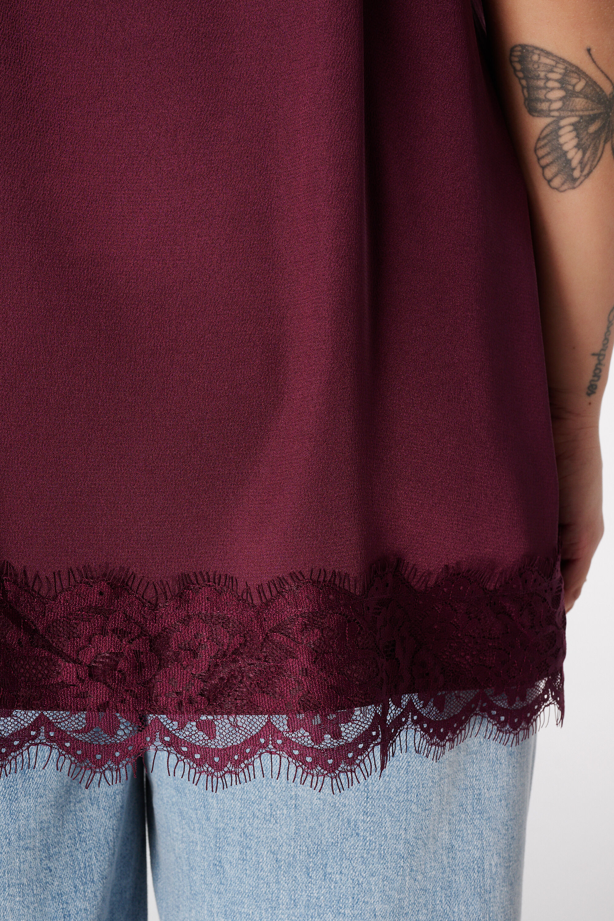 Spaghetti-Bluse mit Spitze image number 6