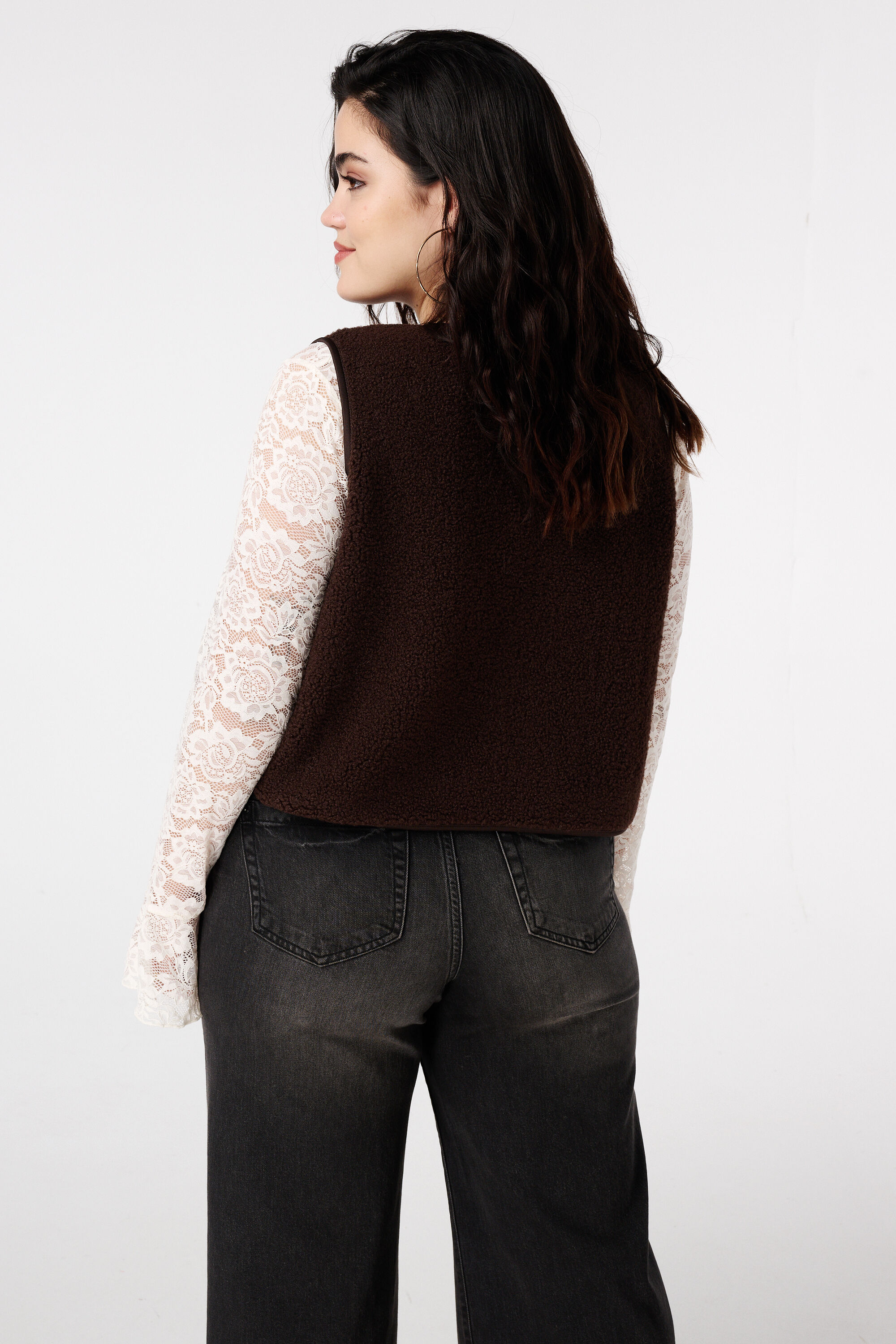 Teddy-Weste mit Knopfverschluss image number 3