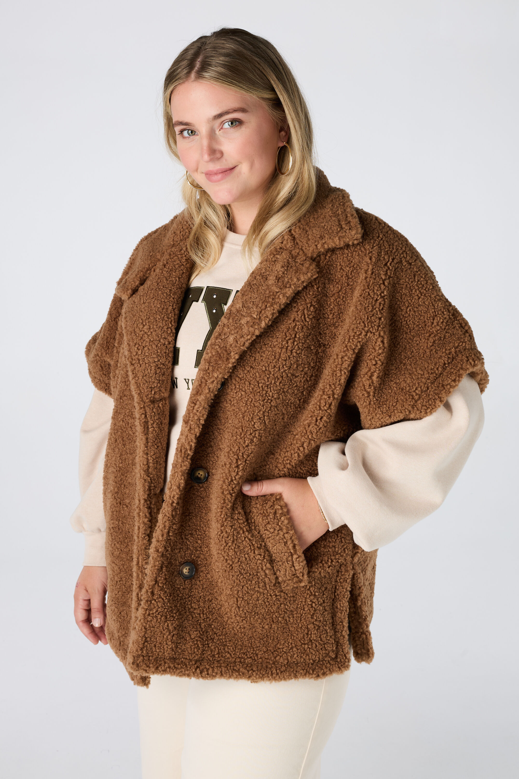 Teddyjacke mit kurzen &Auml;rmeln