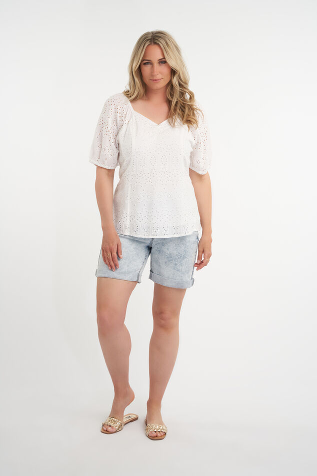 Top mit Stickerei  image number 5