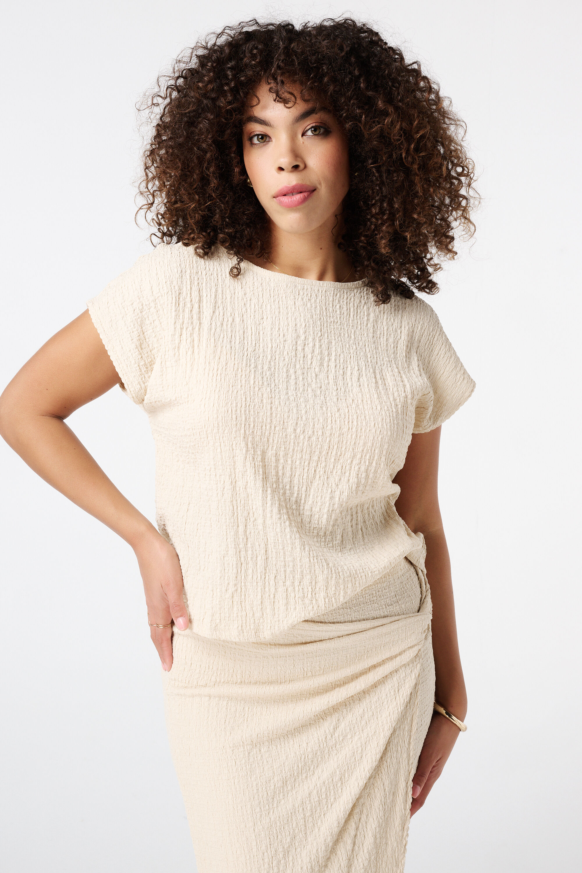 Strukturiertes Oberteil mit Fl&uuml;gel&auml;rmeln  image number 6