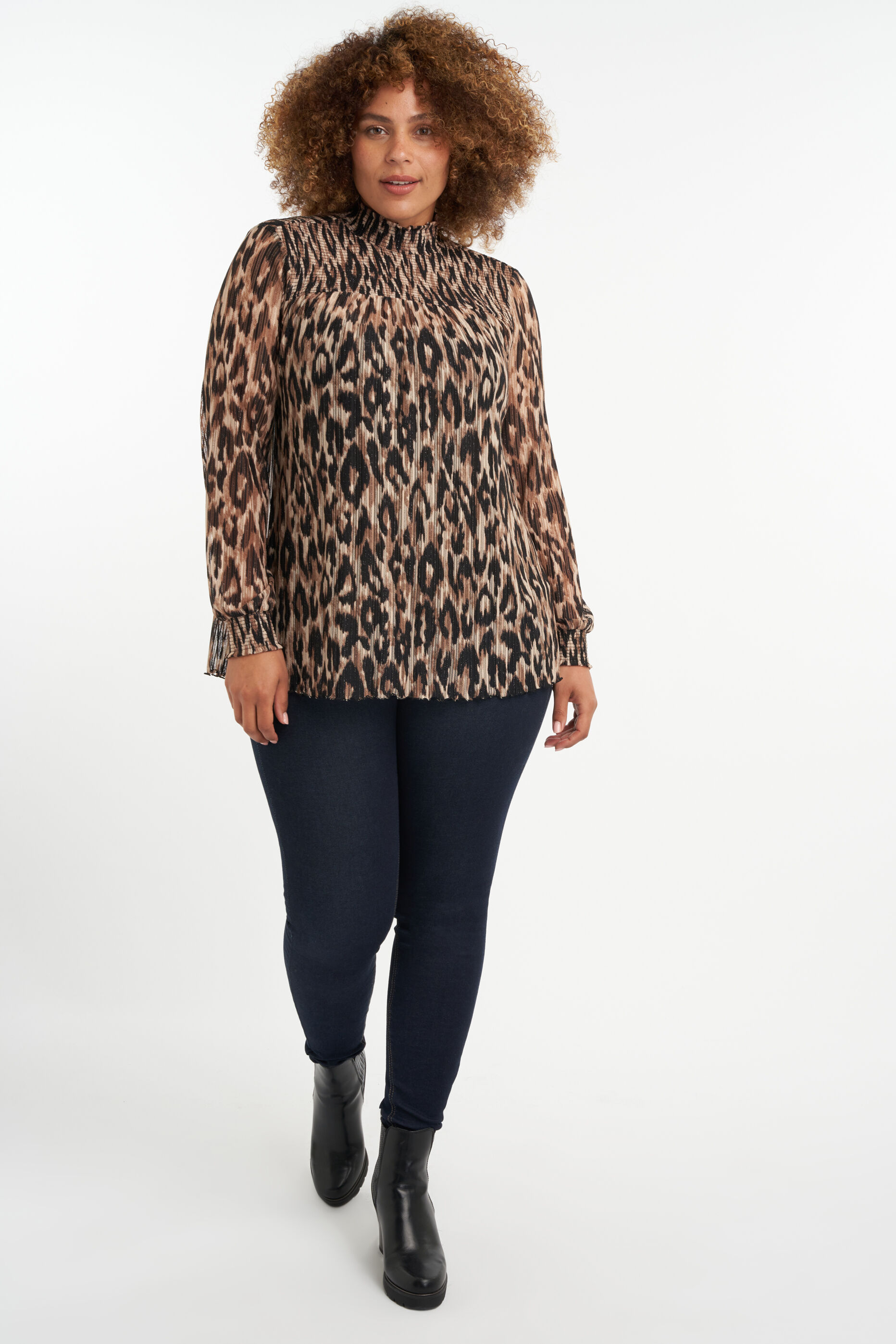 Halb durchsichtiges Top mit Print image number 6