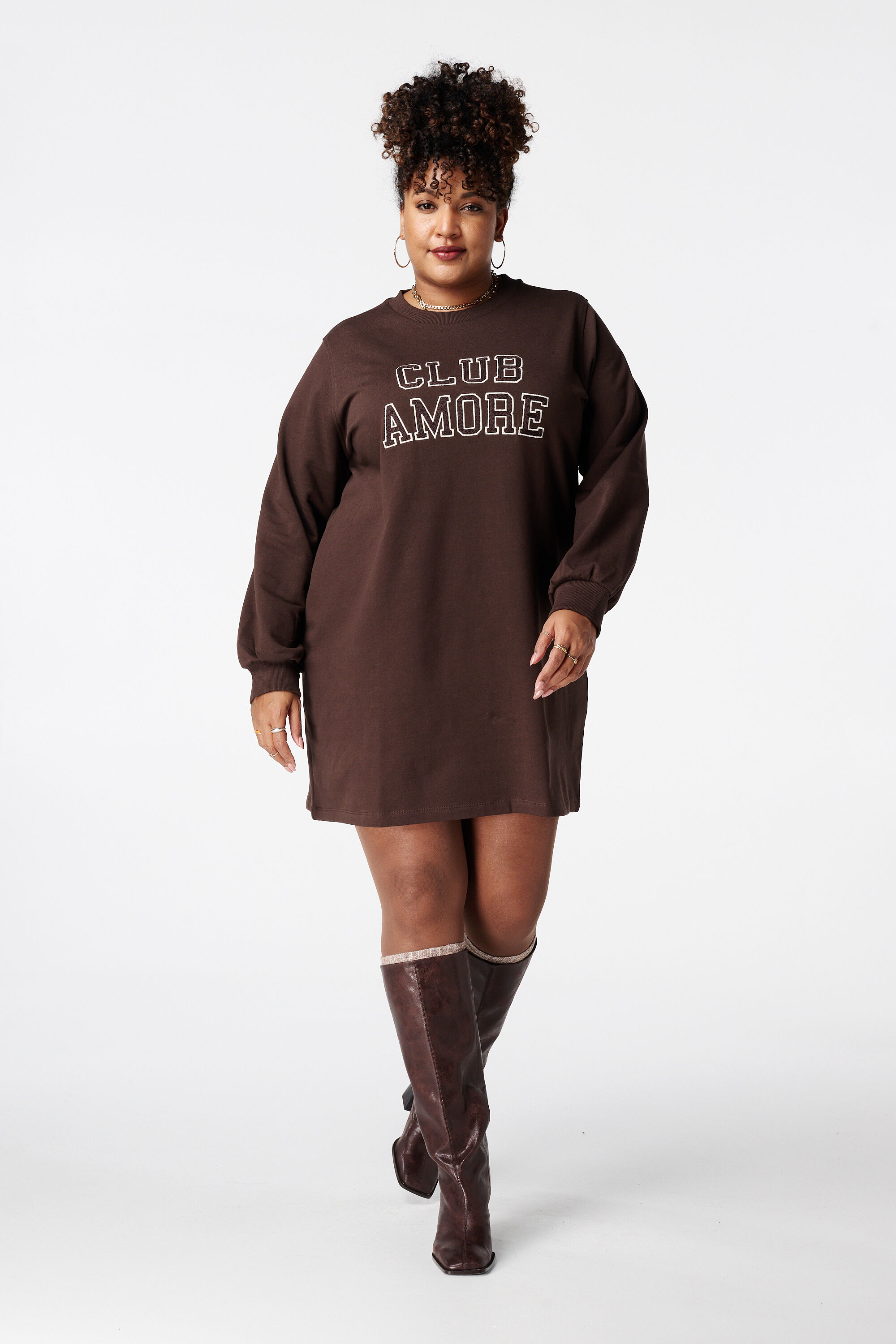 Sweaterkleid mit Schriftzug