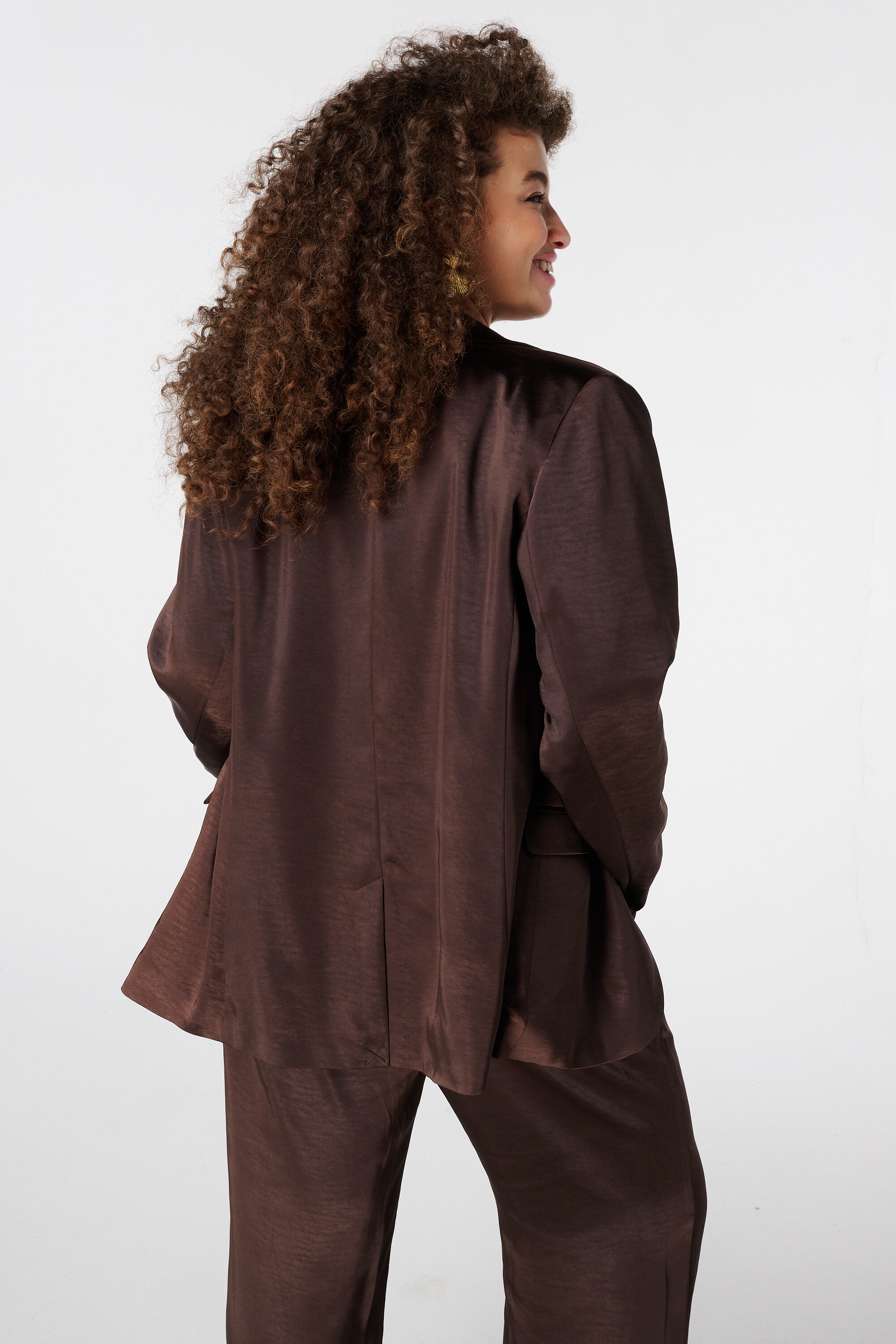 Satinblazer mit goldenem Knopf image number 3