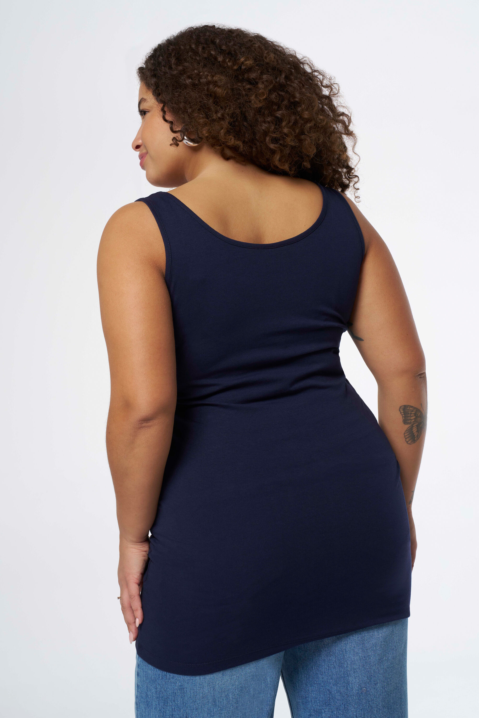 Langes Baumwoll-Singlet image number 3