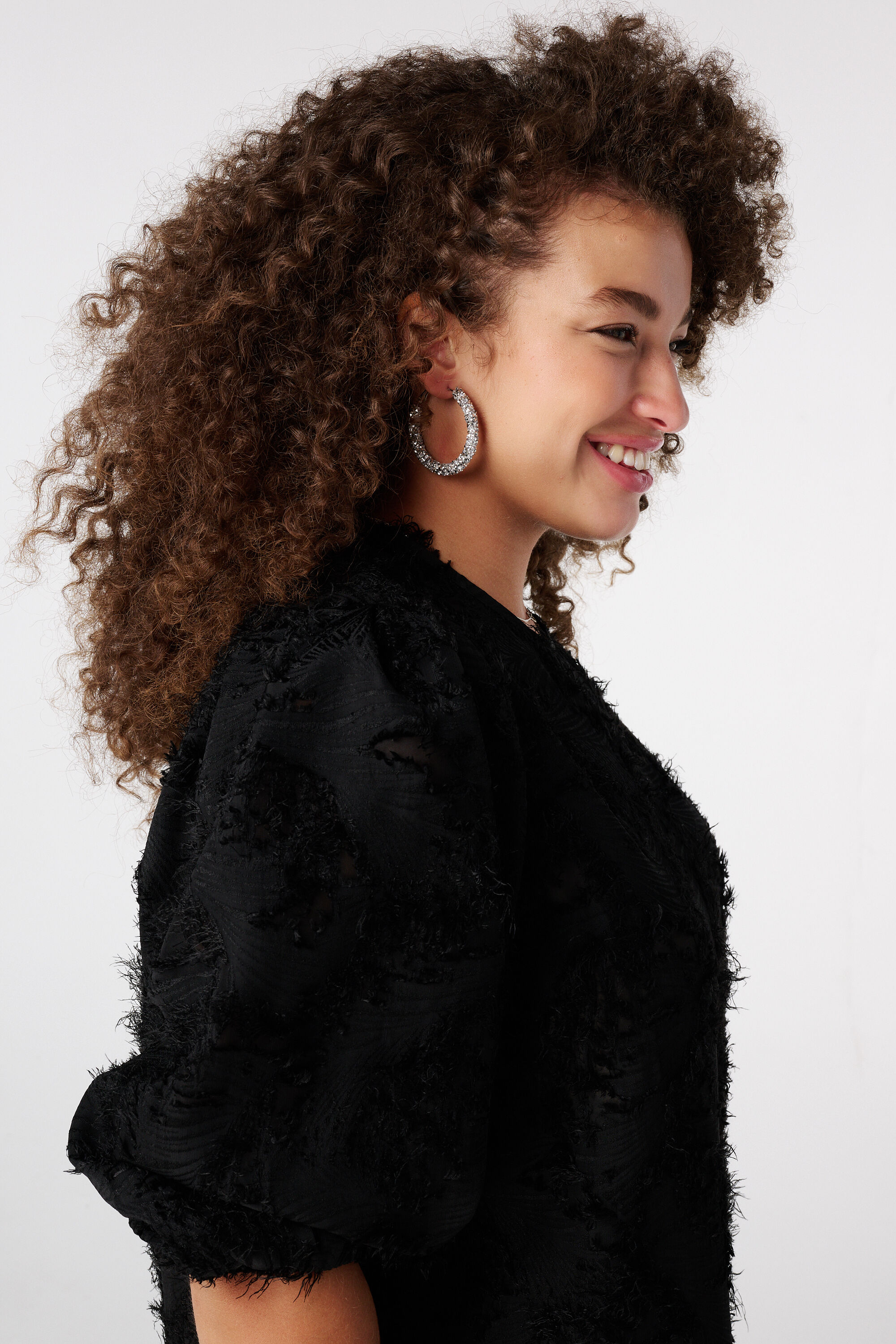 Bluse mit kurzen Puff&auml;rmeln image number 4