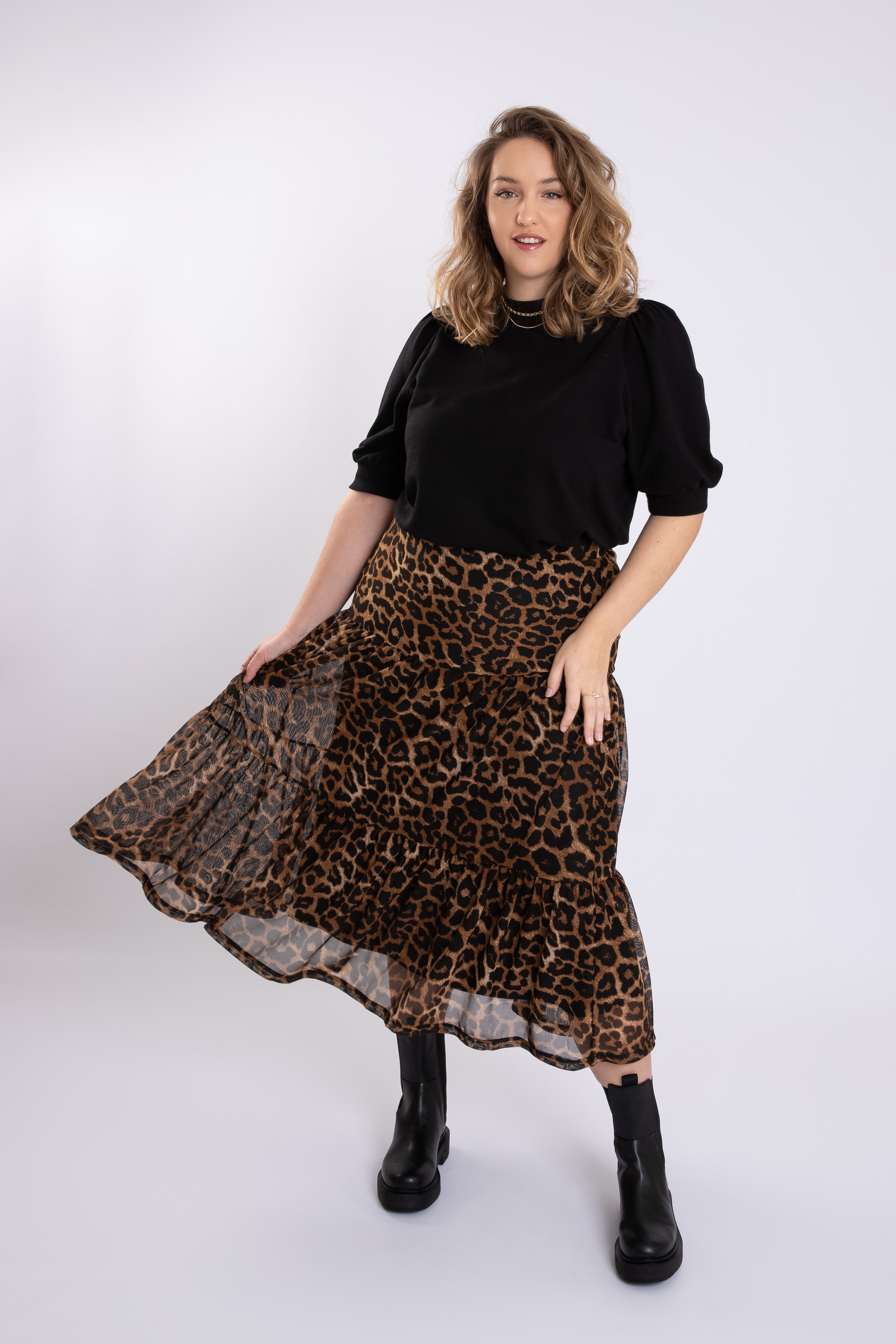 Langer Rock mit Print image number 6