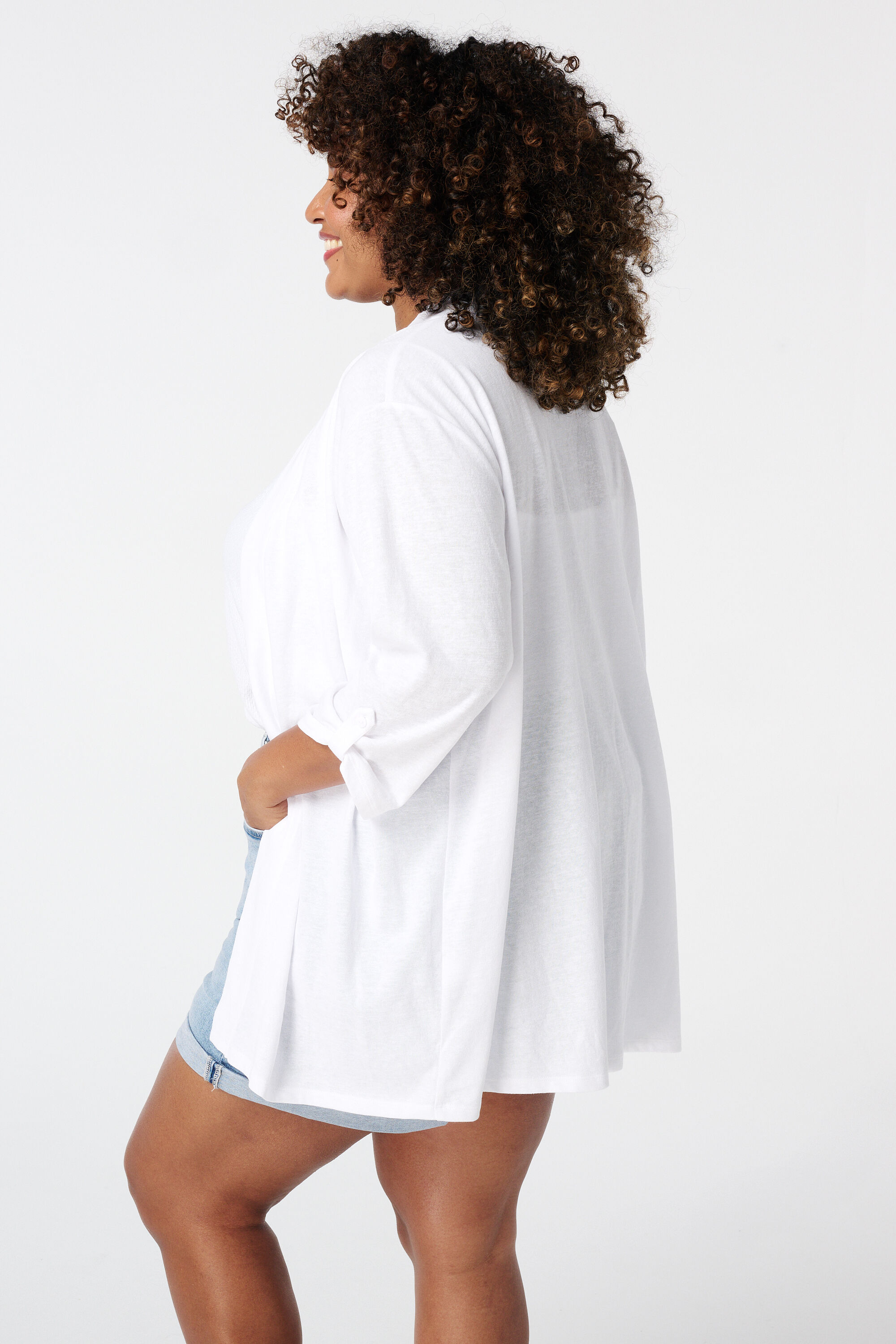 Cardigan mit Dreiviertel&auml;rmeln image number 3