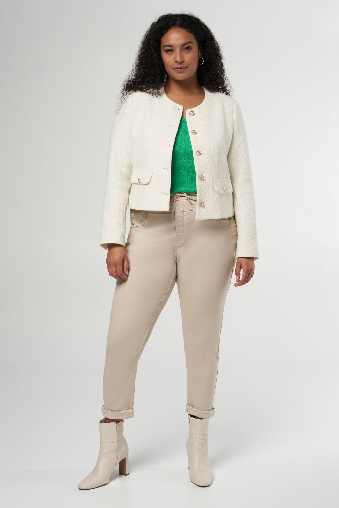 Kurze Tweed-Jacke mit Metallkn&ouml;pfen image number 4