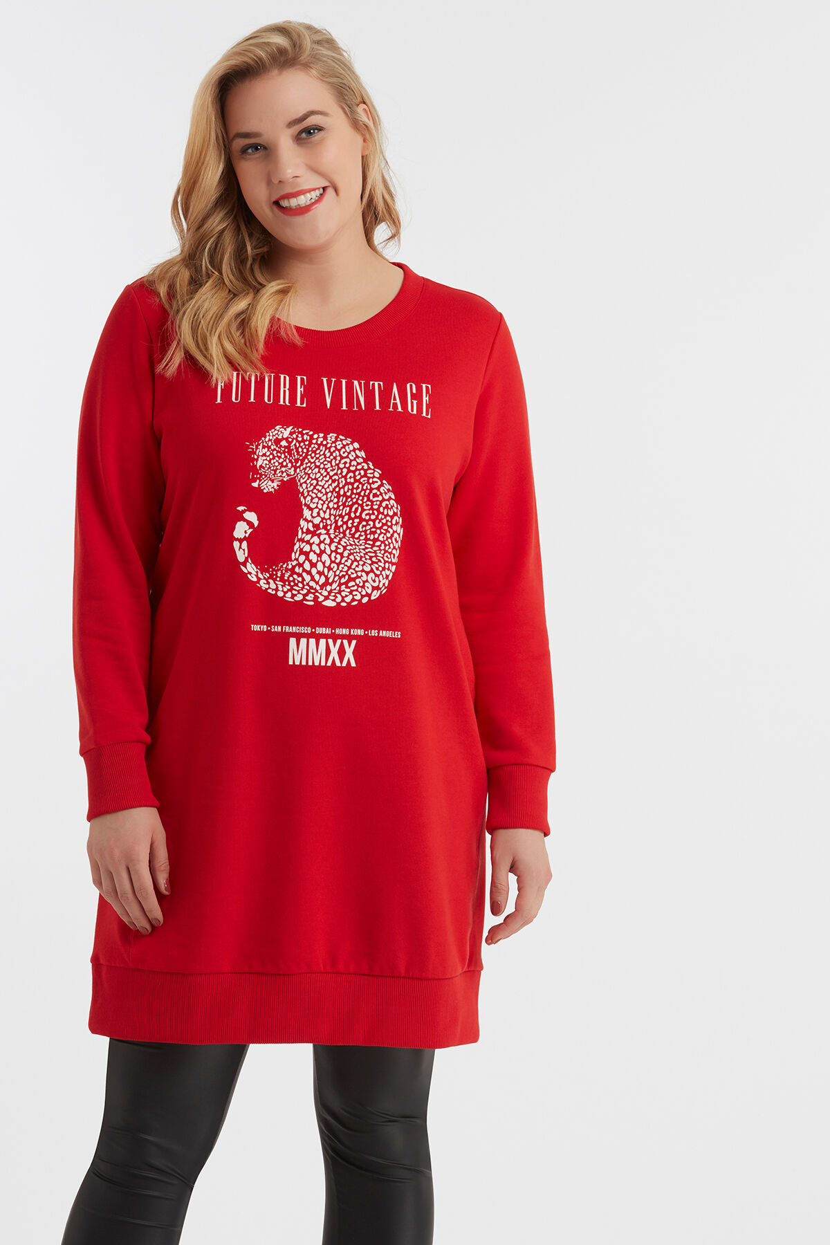 Vestido tipo jersey estampado image number 3