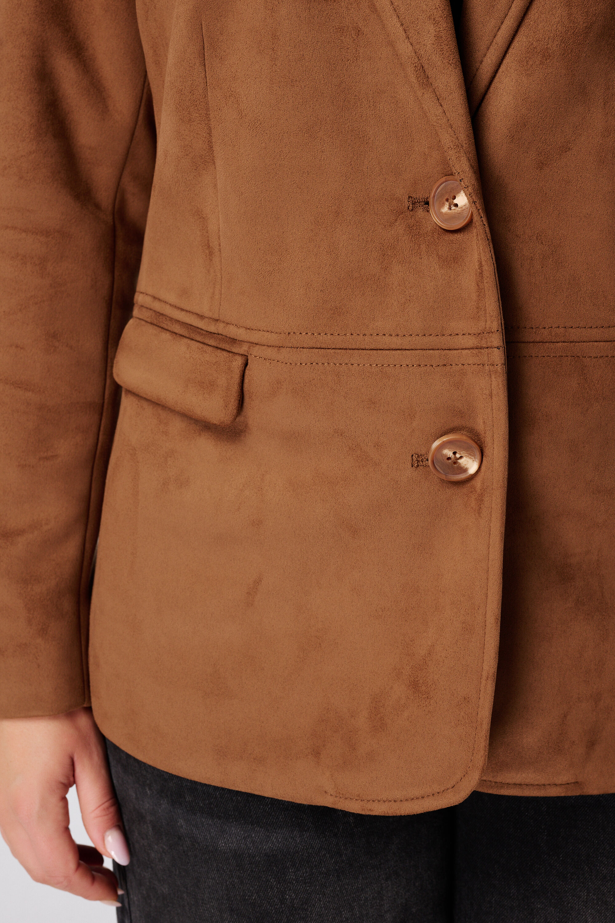 Blazer in Velourslederoptik image number 6