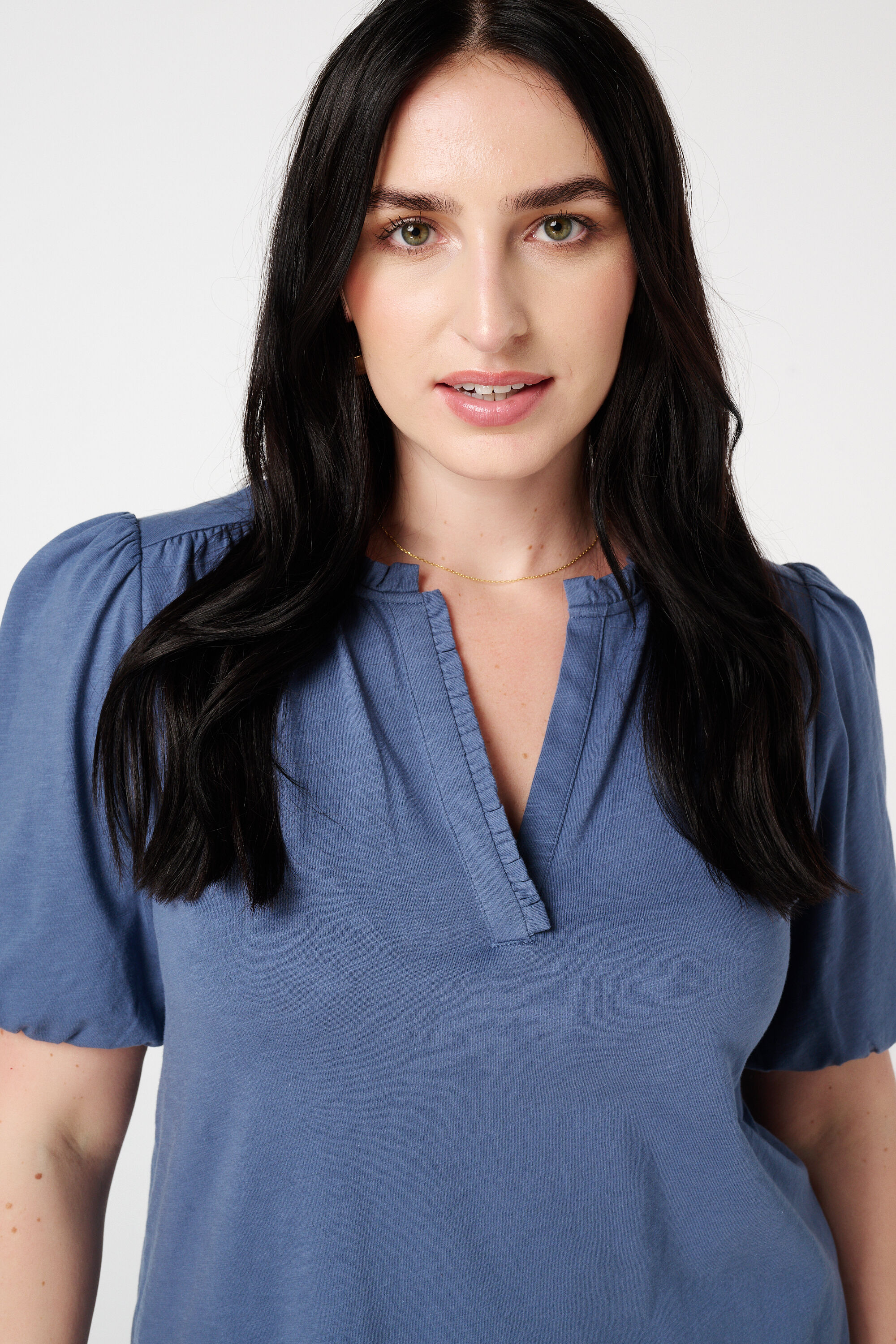 Oberteil mit V-Ausschnitt und R&uuml;schen image number 4