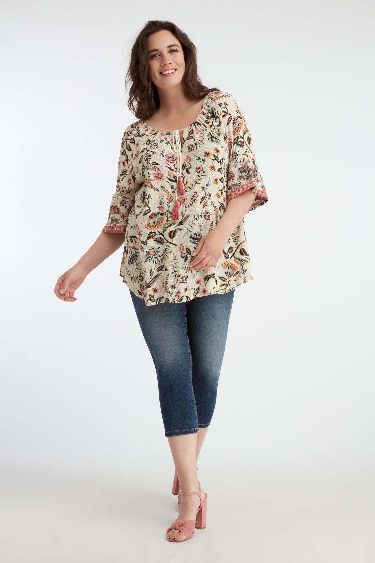 Bohemien-Bluse mit Print image number 5