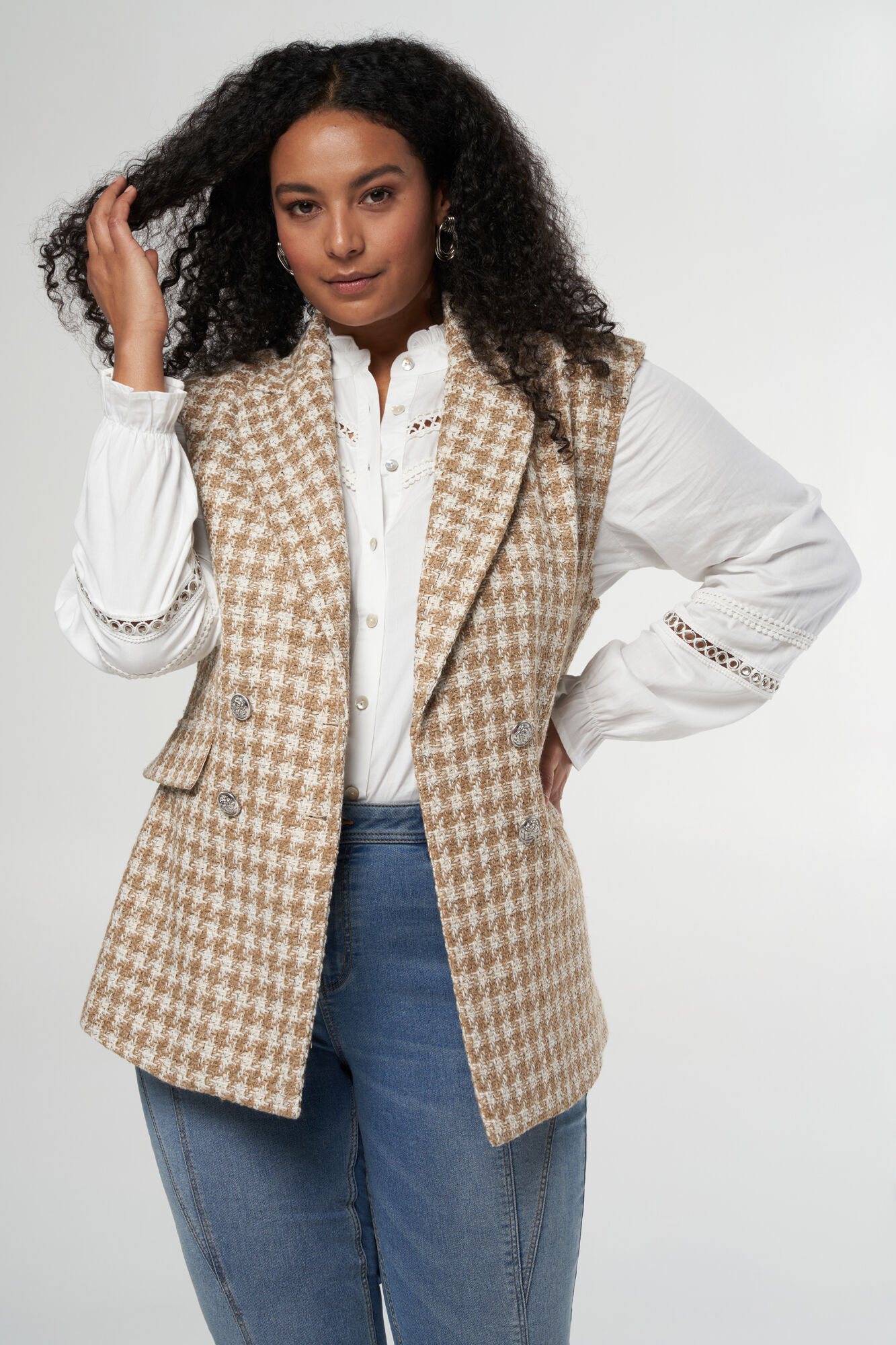 Zweifarbige Tweedweste image number 6