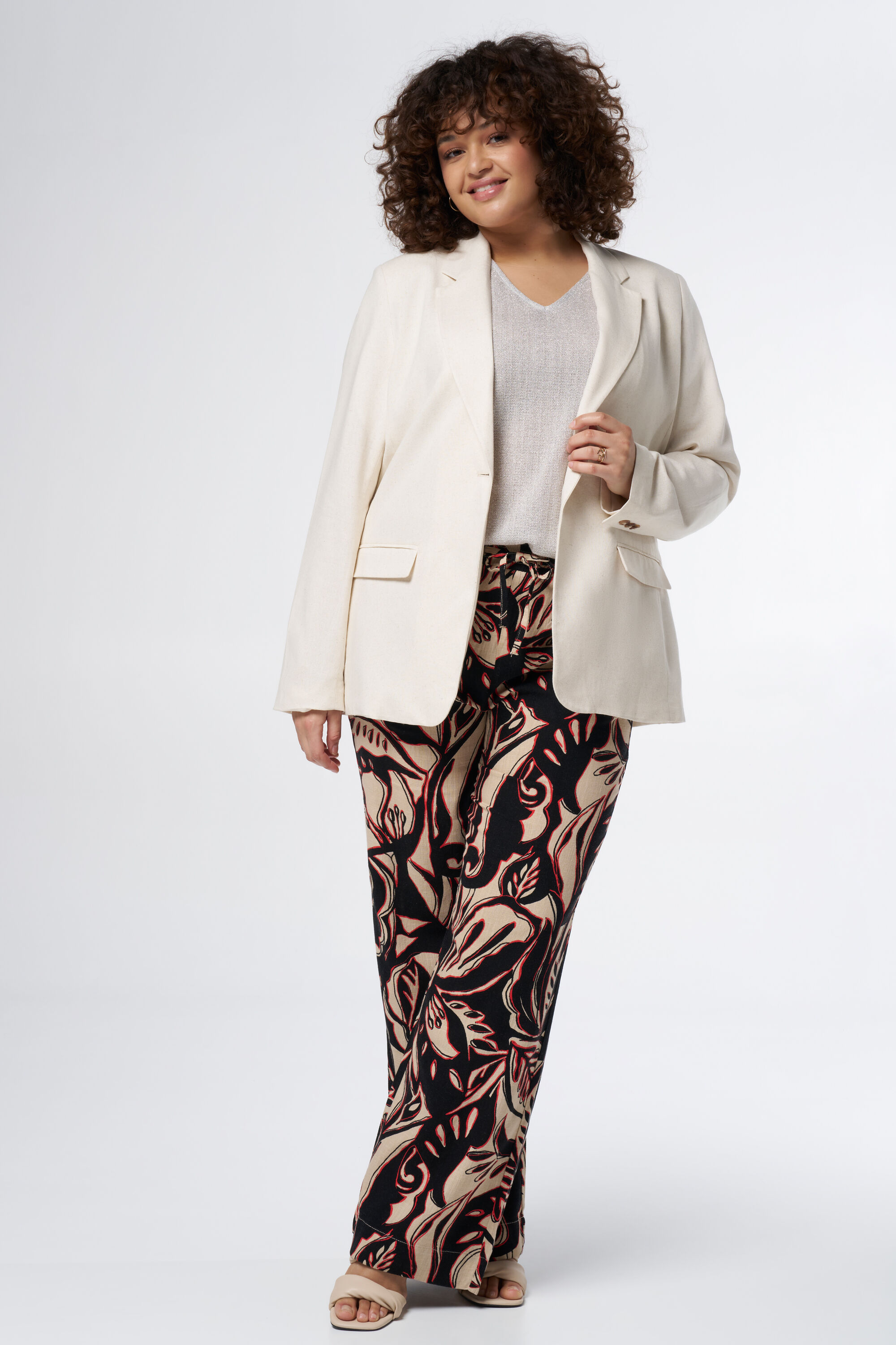 Gerade geschnittener Leinenblazer  image number 5