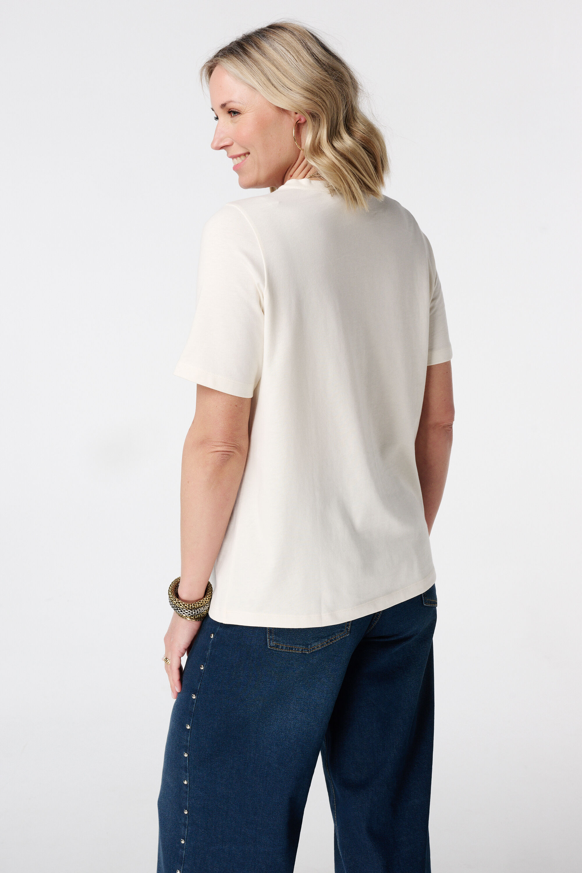 T-Shirt mit Spitzenprint image number 3