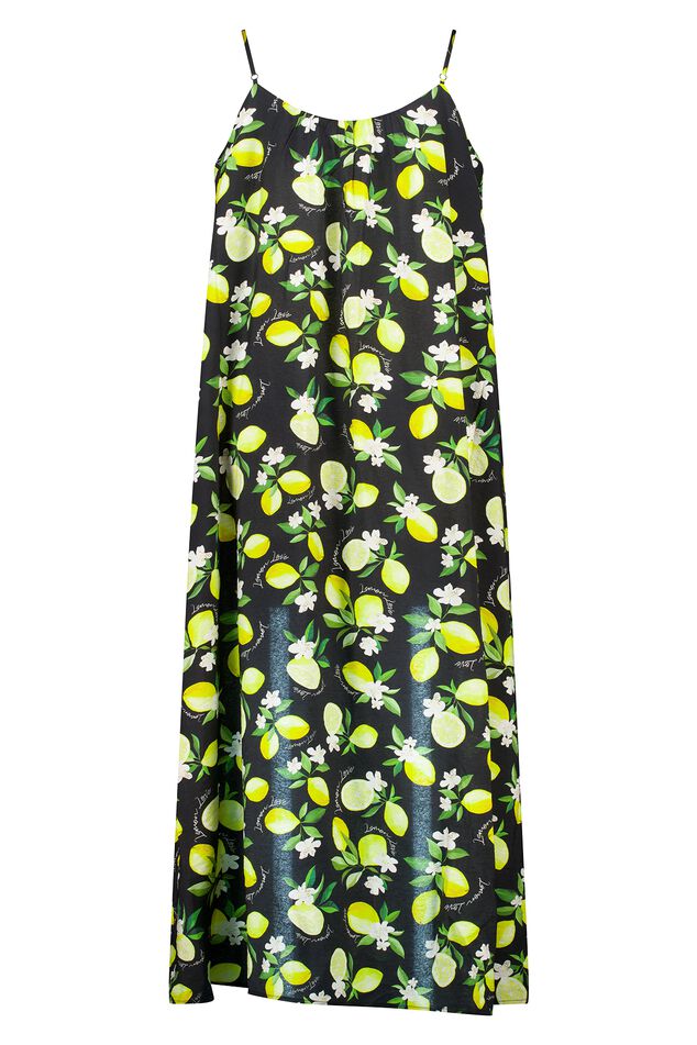 Maxikleid mit Zitronenprint image number 2