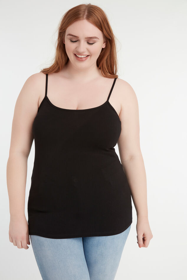 Cami-Top aus Baumwolle mit Spaghetti-Trägern image number 3