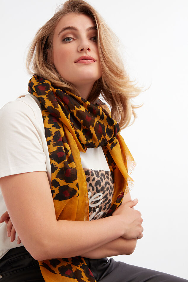Schal mit Leoparden-Print image number 0