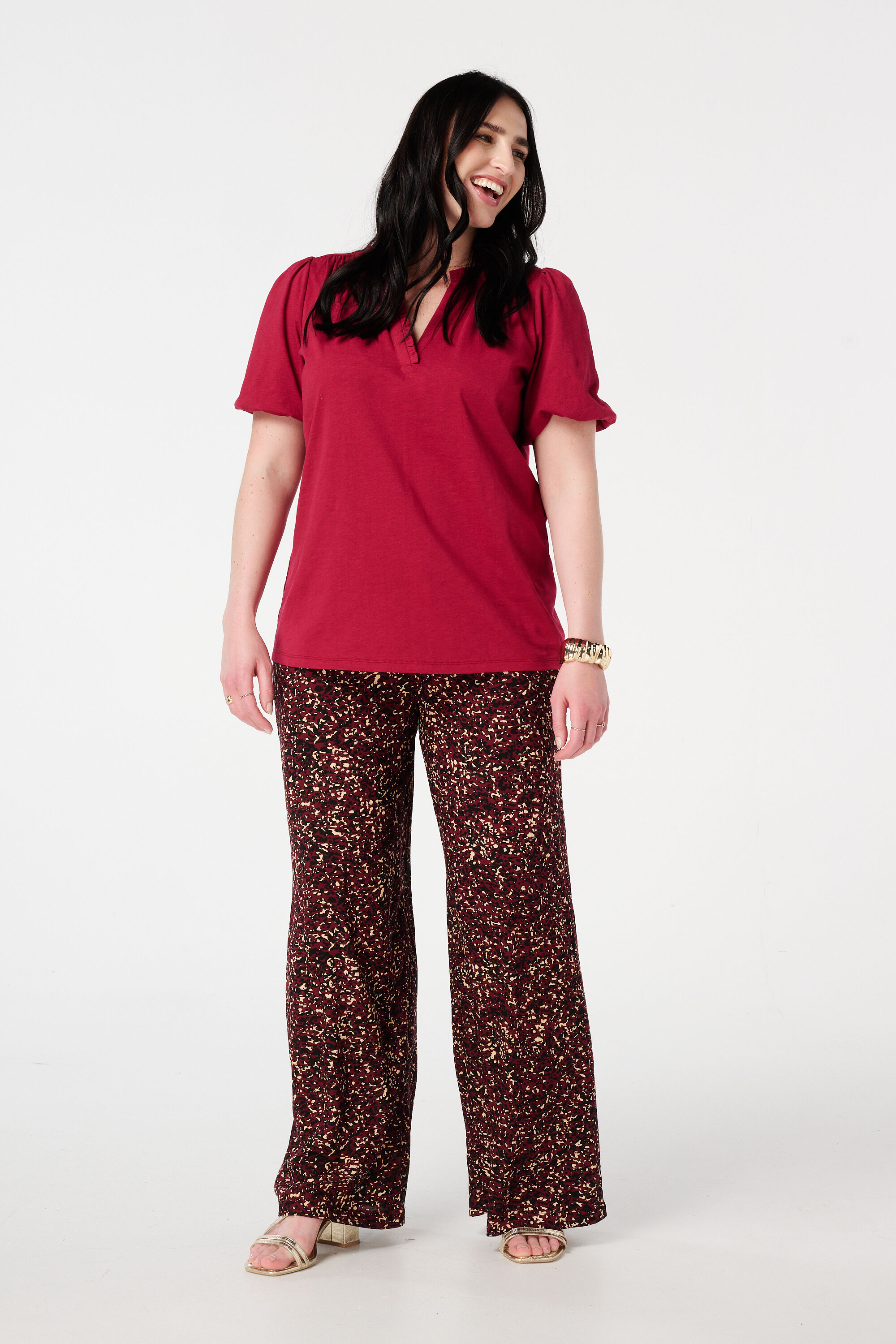 Oberteil mit V-Ausschnitt und R&uuml;schen image number 5