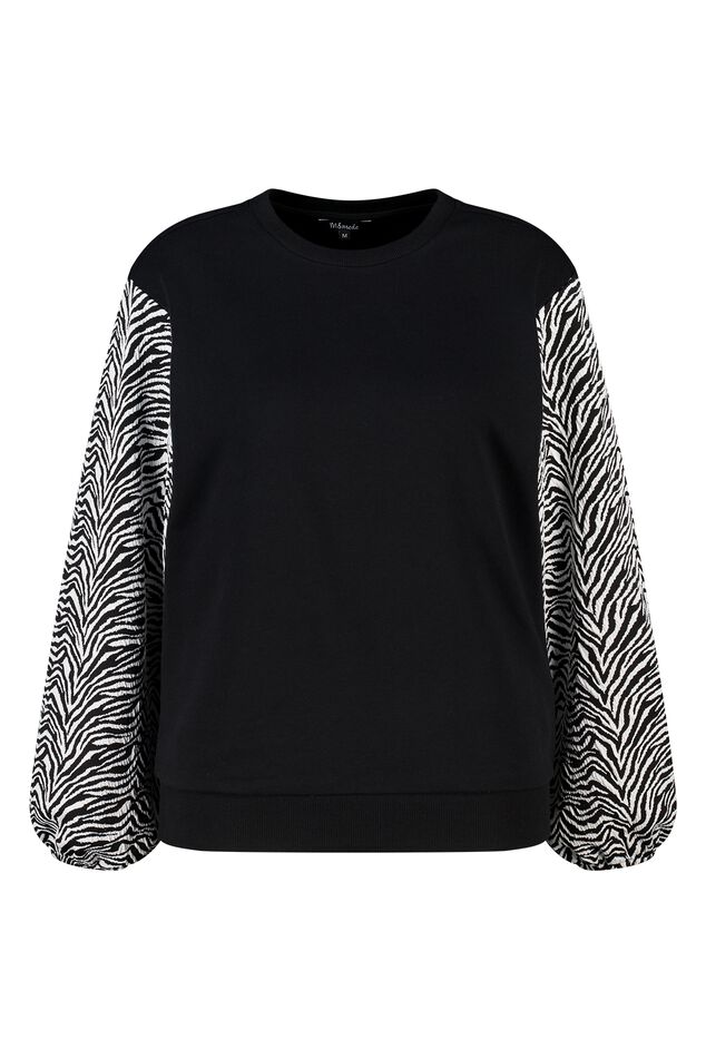 Sweatshirt mit Ballonärmeln und Aufdruck image number 1