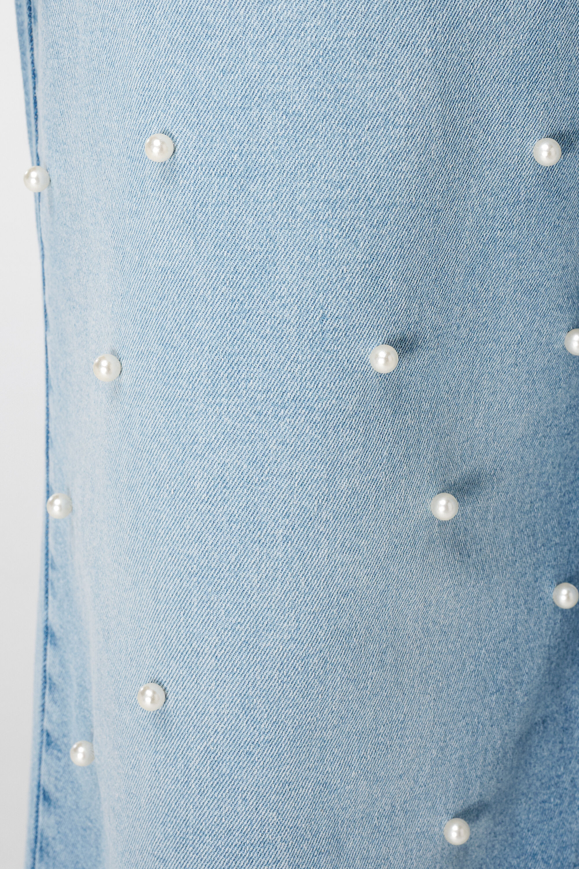 Wide Leg Jeans mit Perlen image number 4