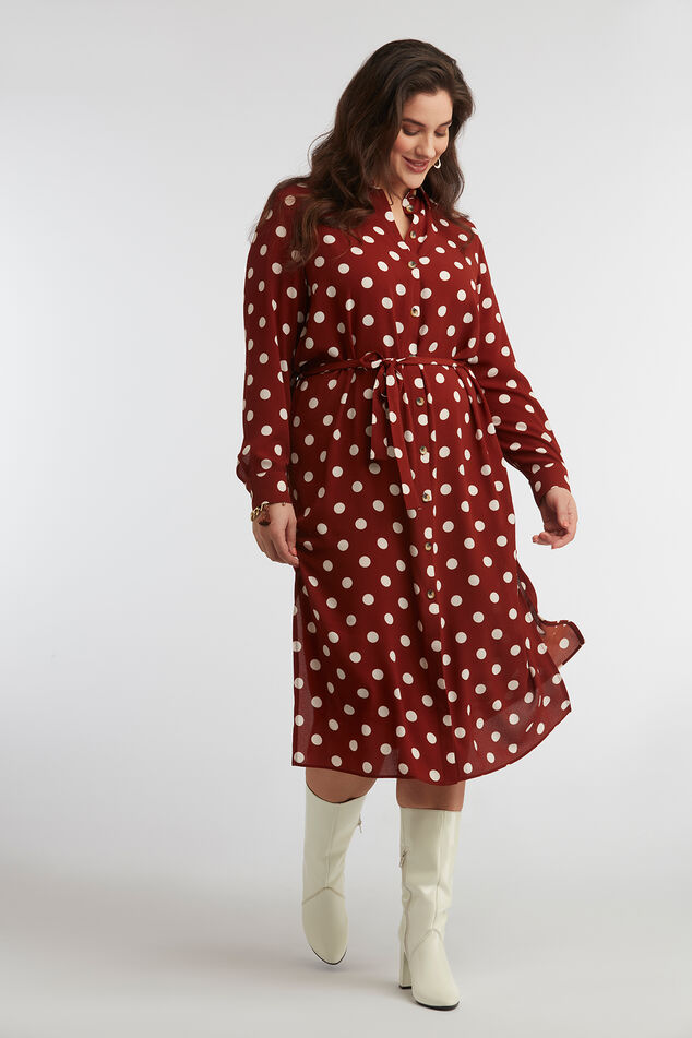 Hemdkleid mit Punktmuster image number 0