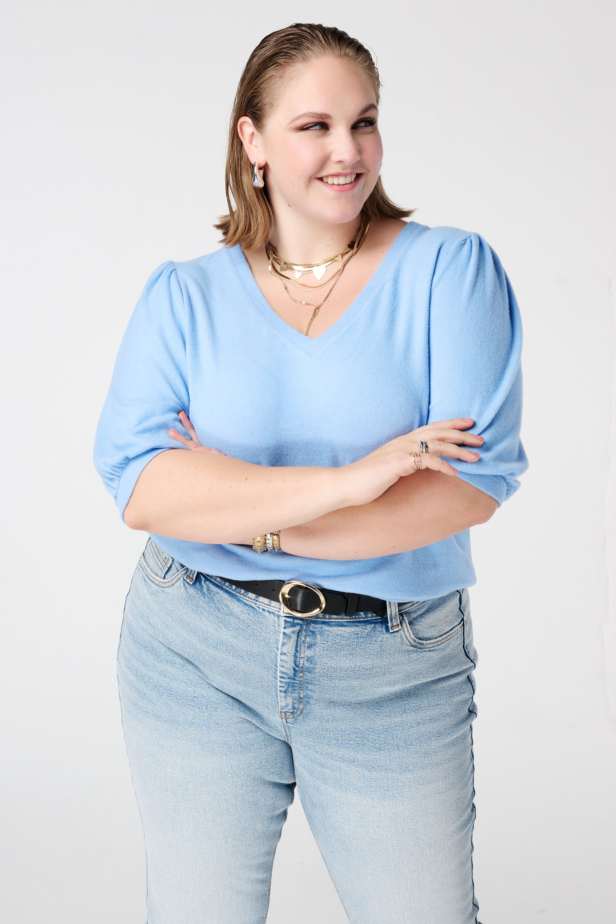 Top mit kurze-Ballon&auml;rmeln